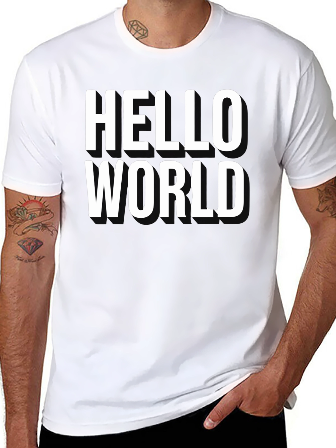 Hello World T-Shirt - Classic Programmer Tee