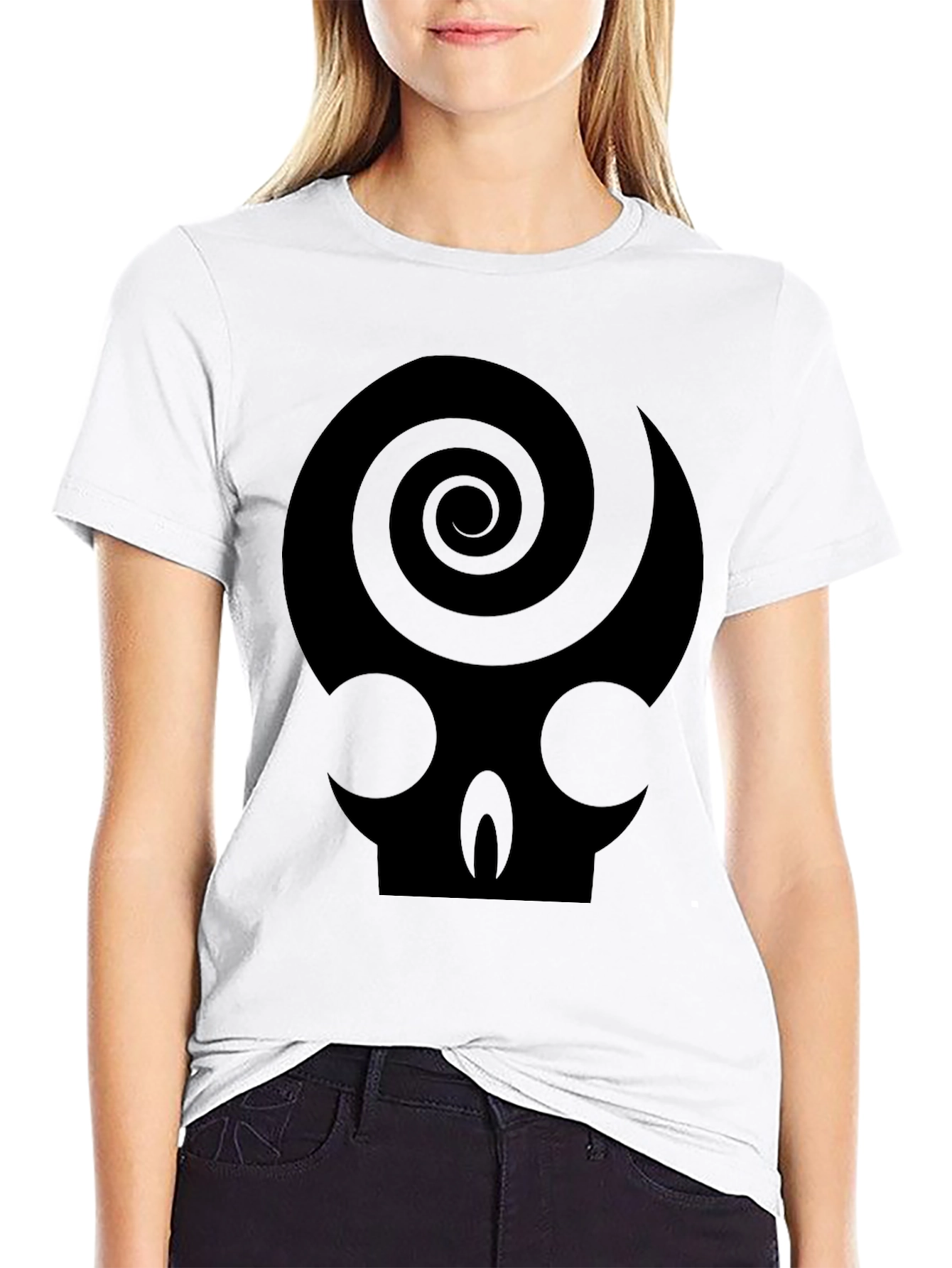 Skull Spiral Graphic Tee - Dark Humor T-Shirt