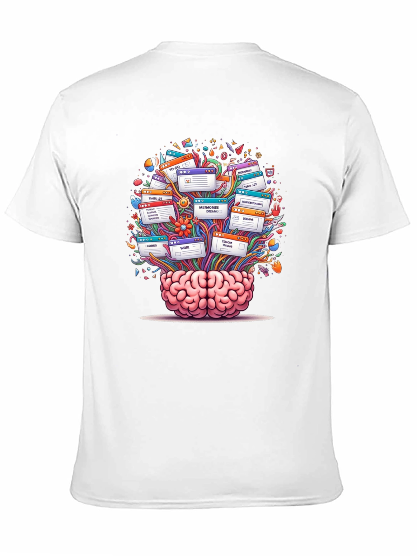 Brain Powered Black Graphic Tee