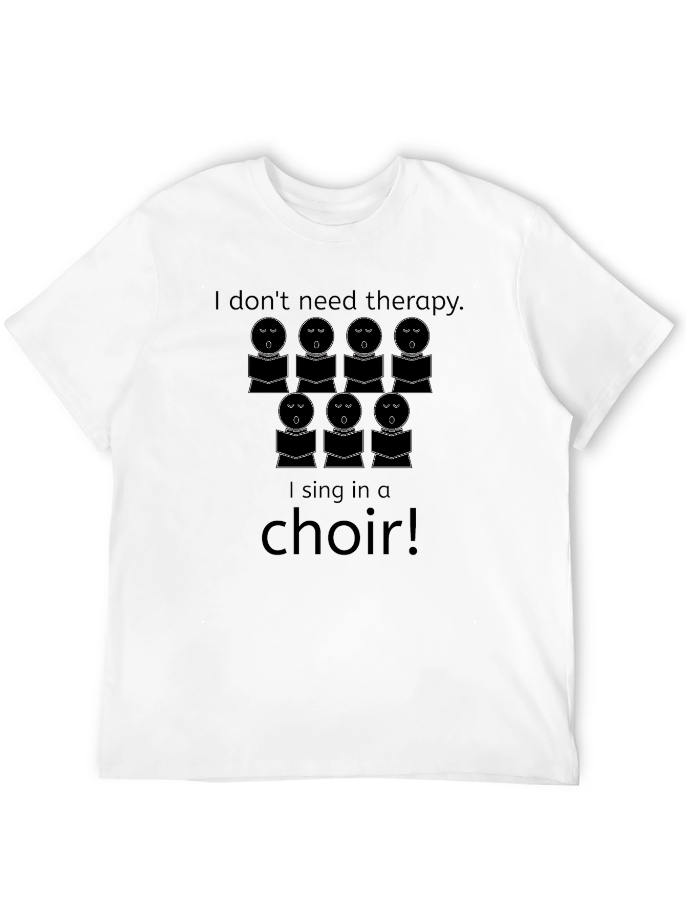Choir Singer Therapy T-Shirt - Black