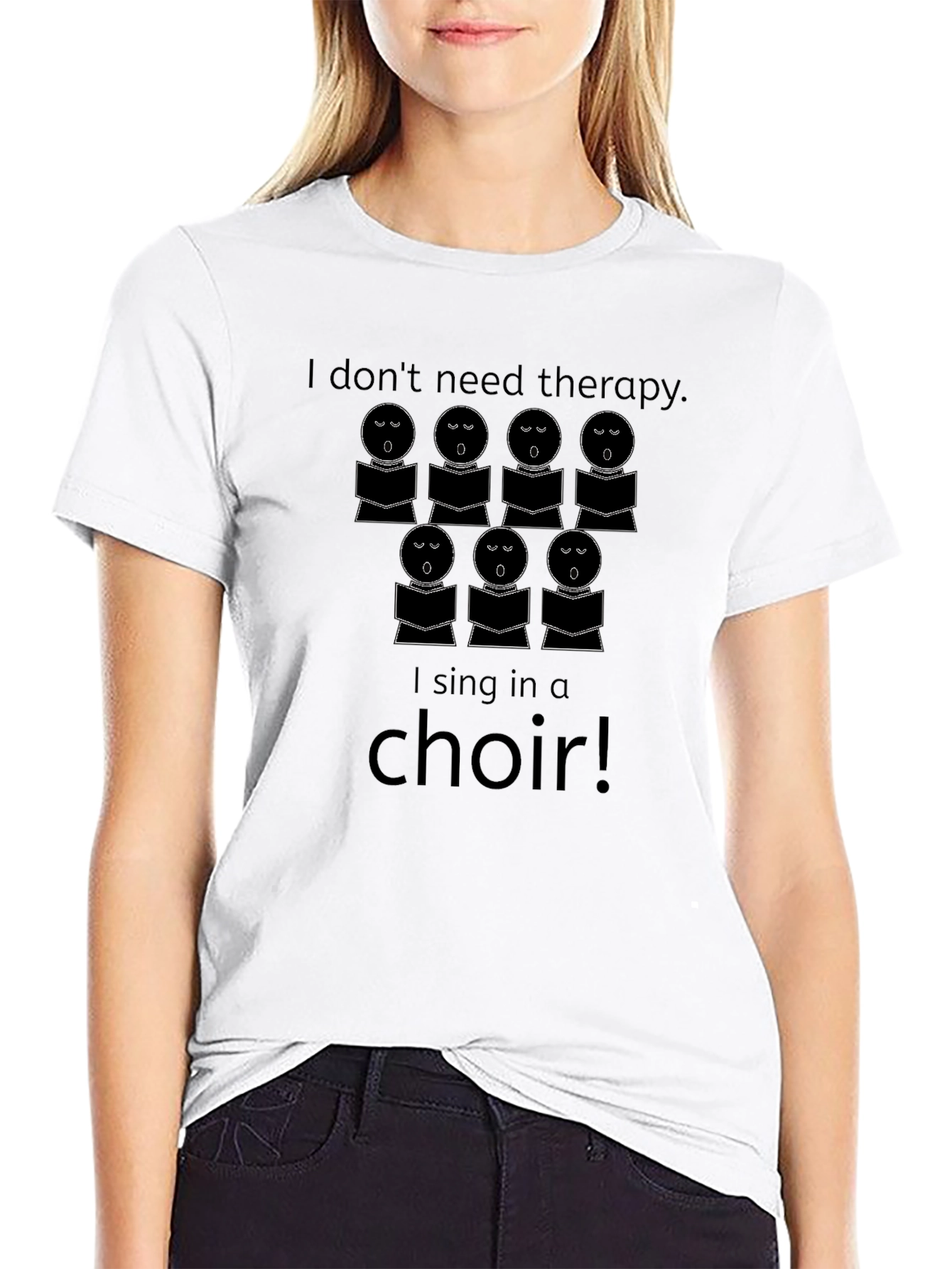 Choir Singer Therapy T-Shirt - Black