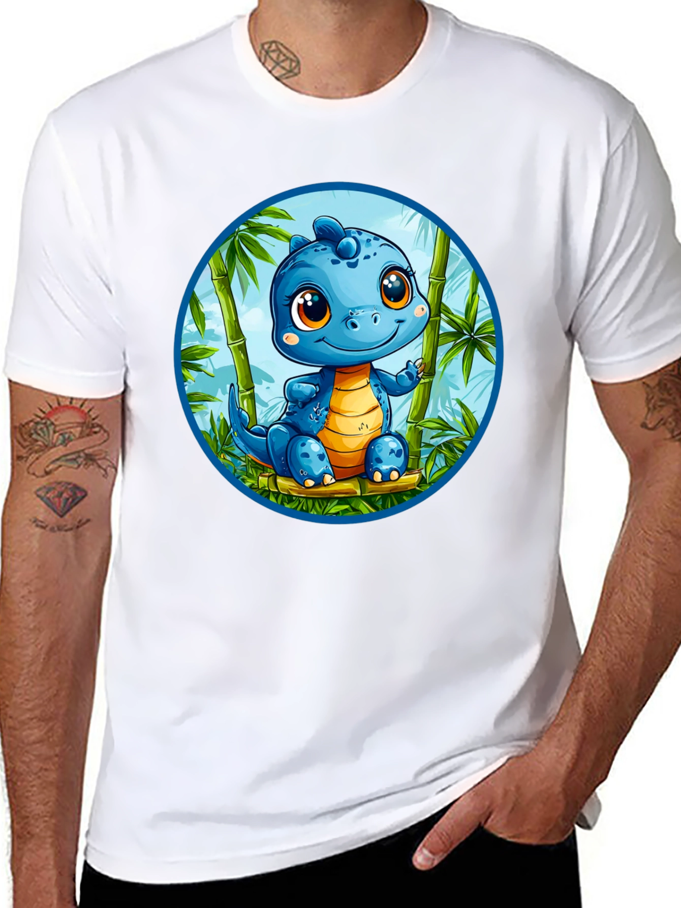 Cute Dinosaur Graphic T-Shirt