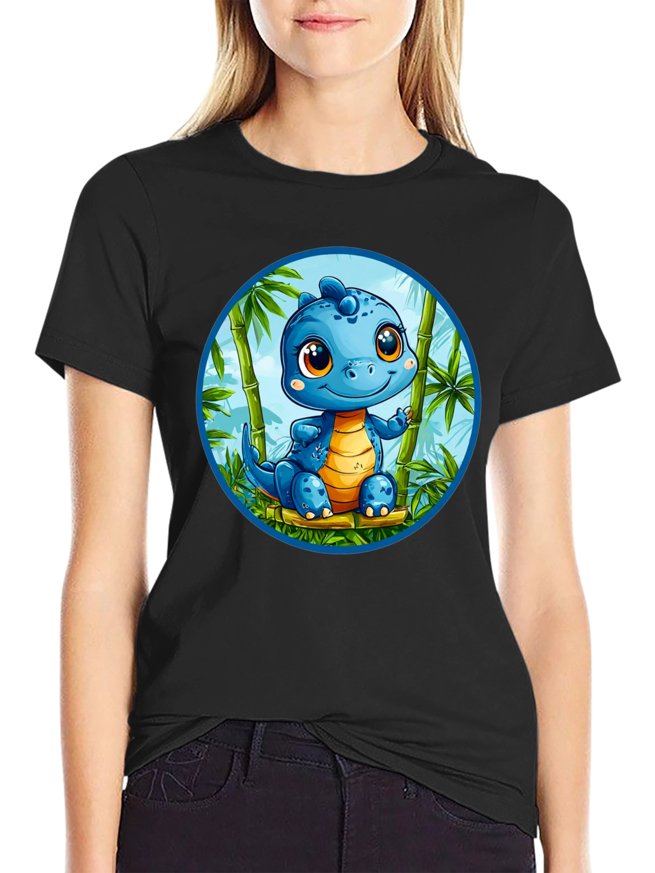 Cute Dinosaur Graphic T-Shirt