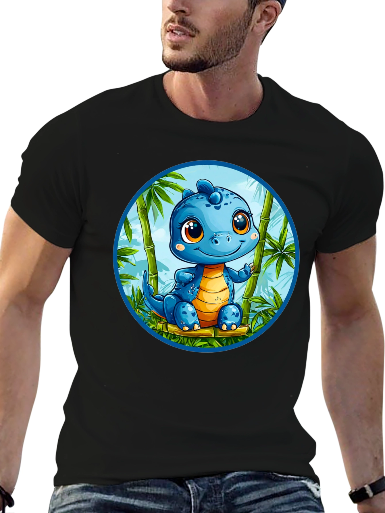 Cute Dinosaur Graphic T-Shirt