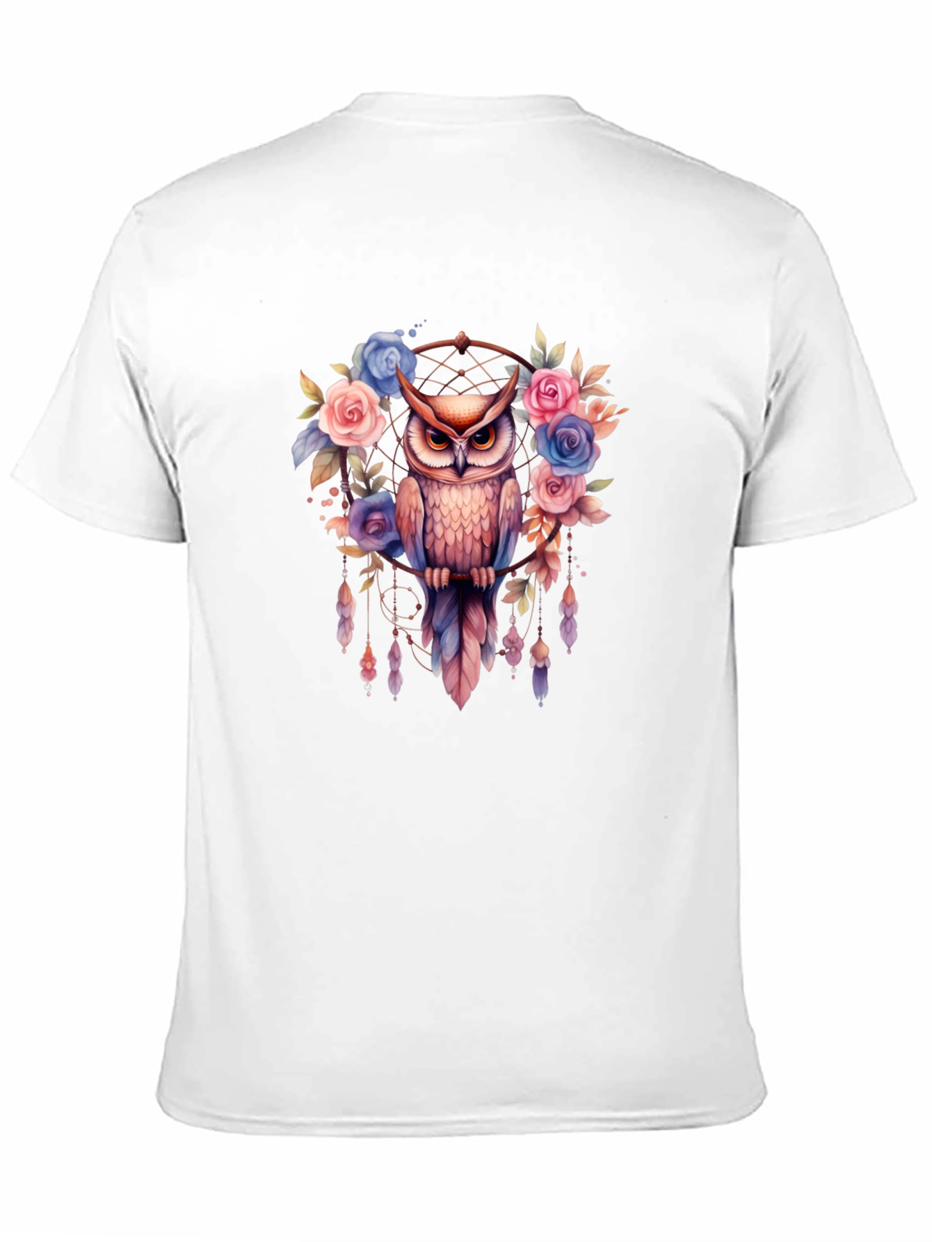 Owl Dreamcatcher Graphic Tee - Stylish Mens Black T-Shirt