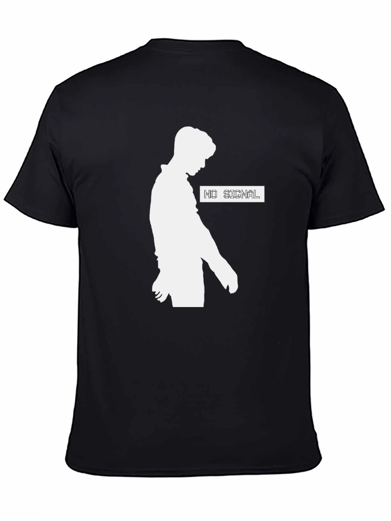No Signal Graphic T-Shirt - Trendy Black Tee