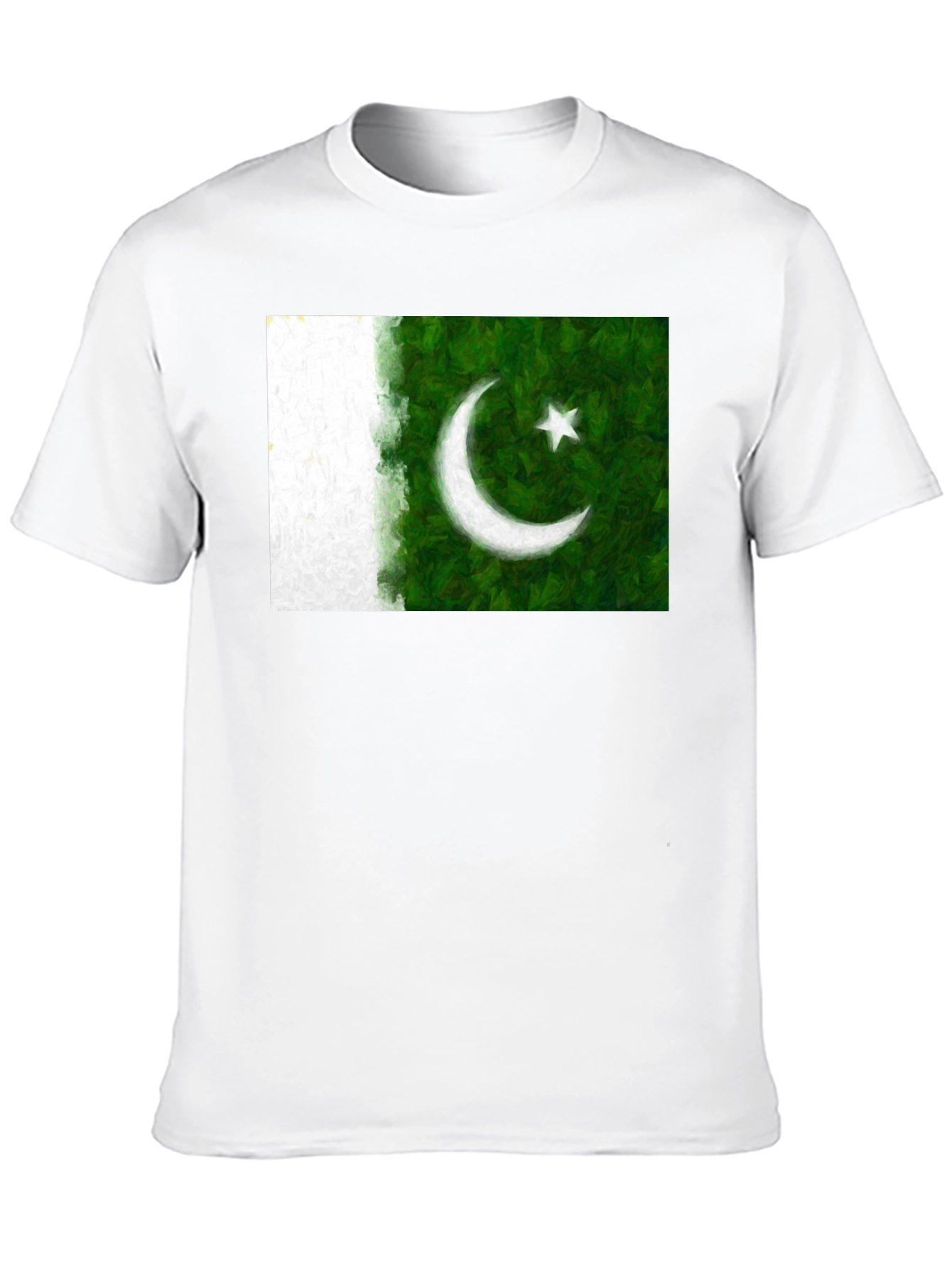 Pakistan Flag Graphic Print Black T-Shirt