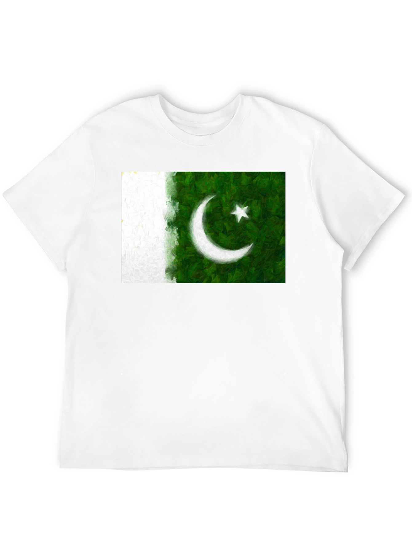 Pakistan Flag Graphic Print Black T-Shirt