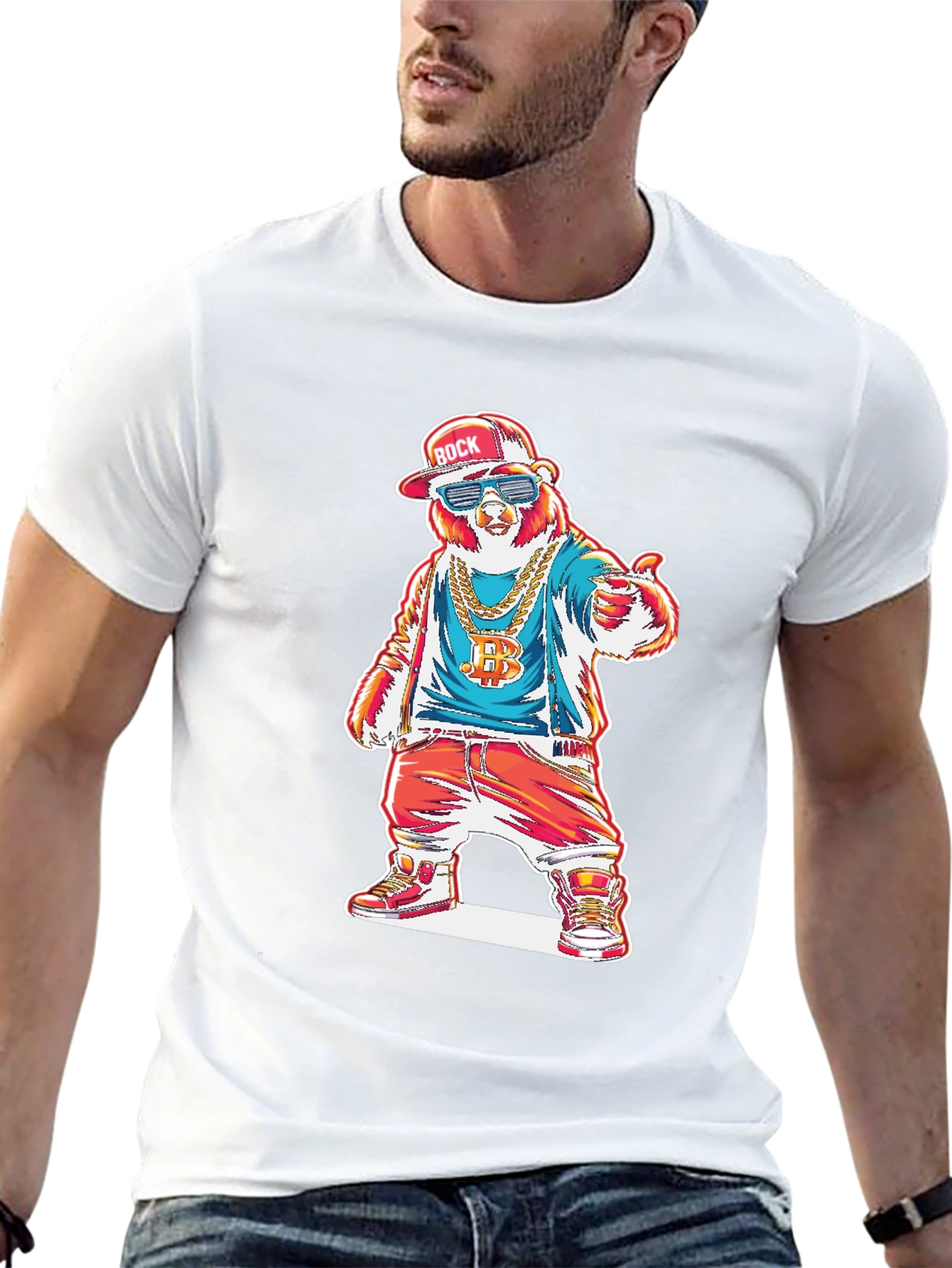 Cool Bear Graphic T-Shirt - Streetwear Style