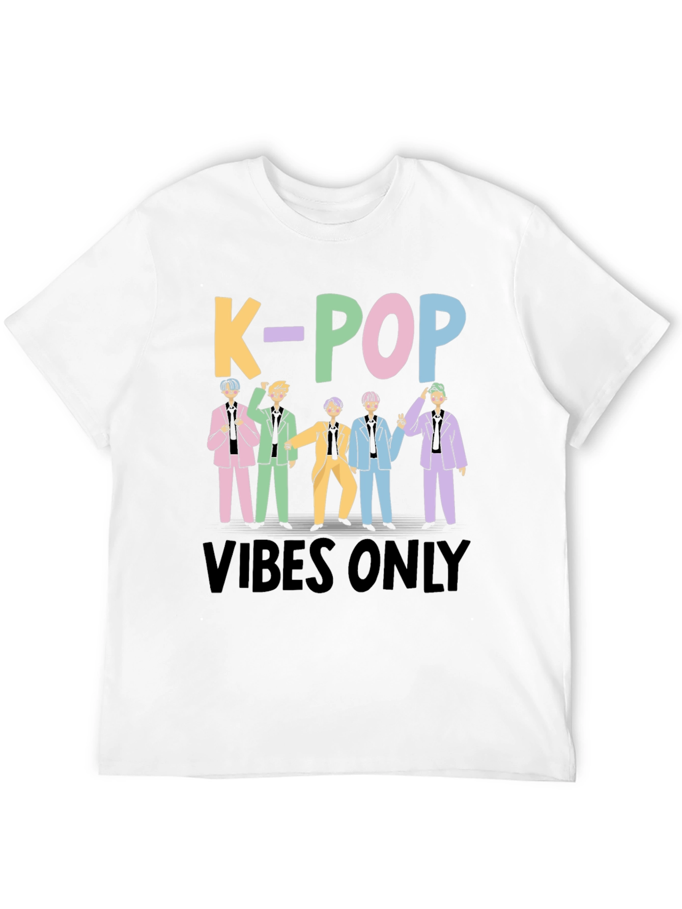 K-Pop Vibes Only Black T-Shirt