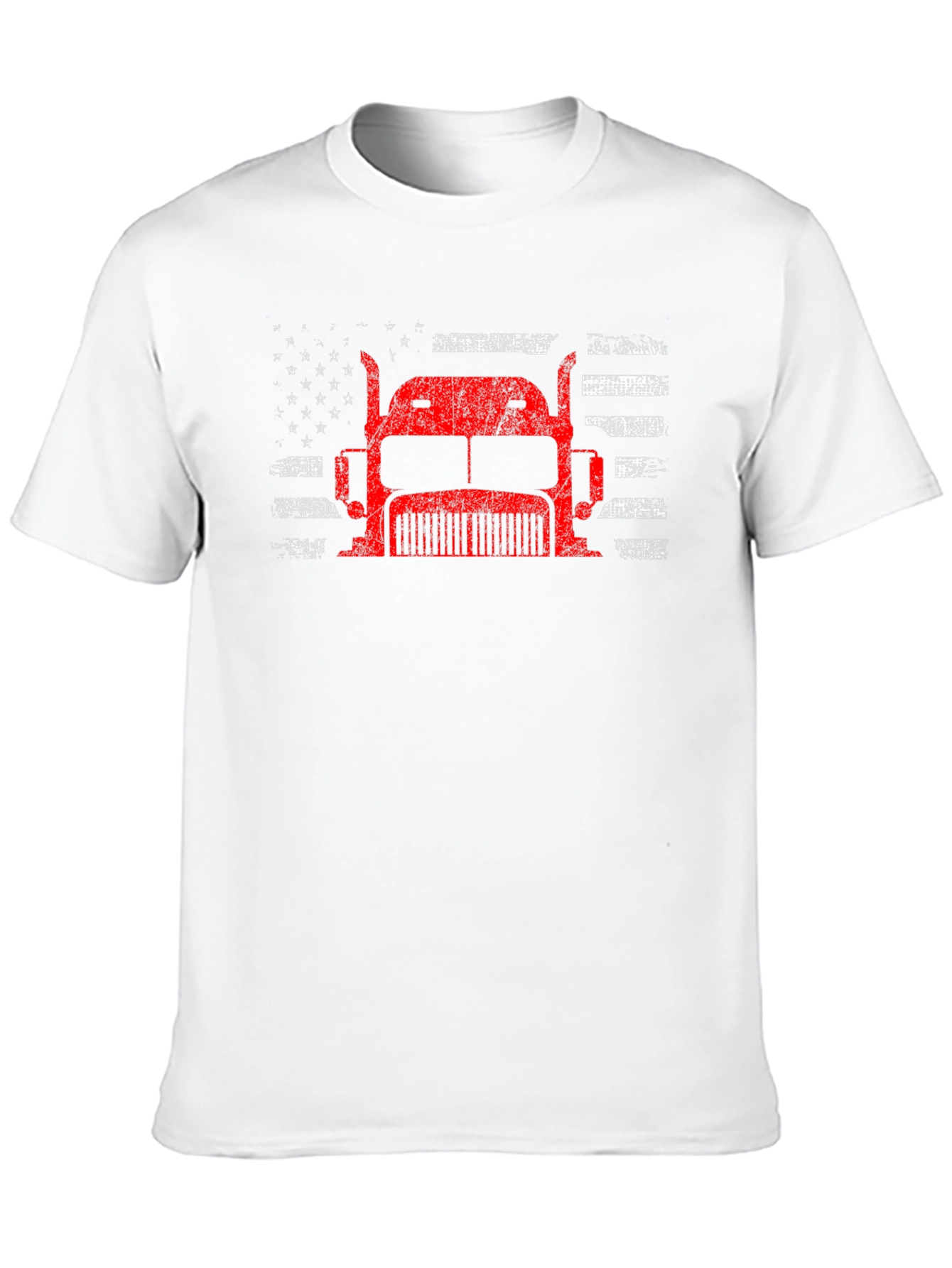 Trucker American Flag Graphic T-Shirt