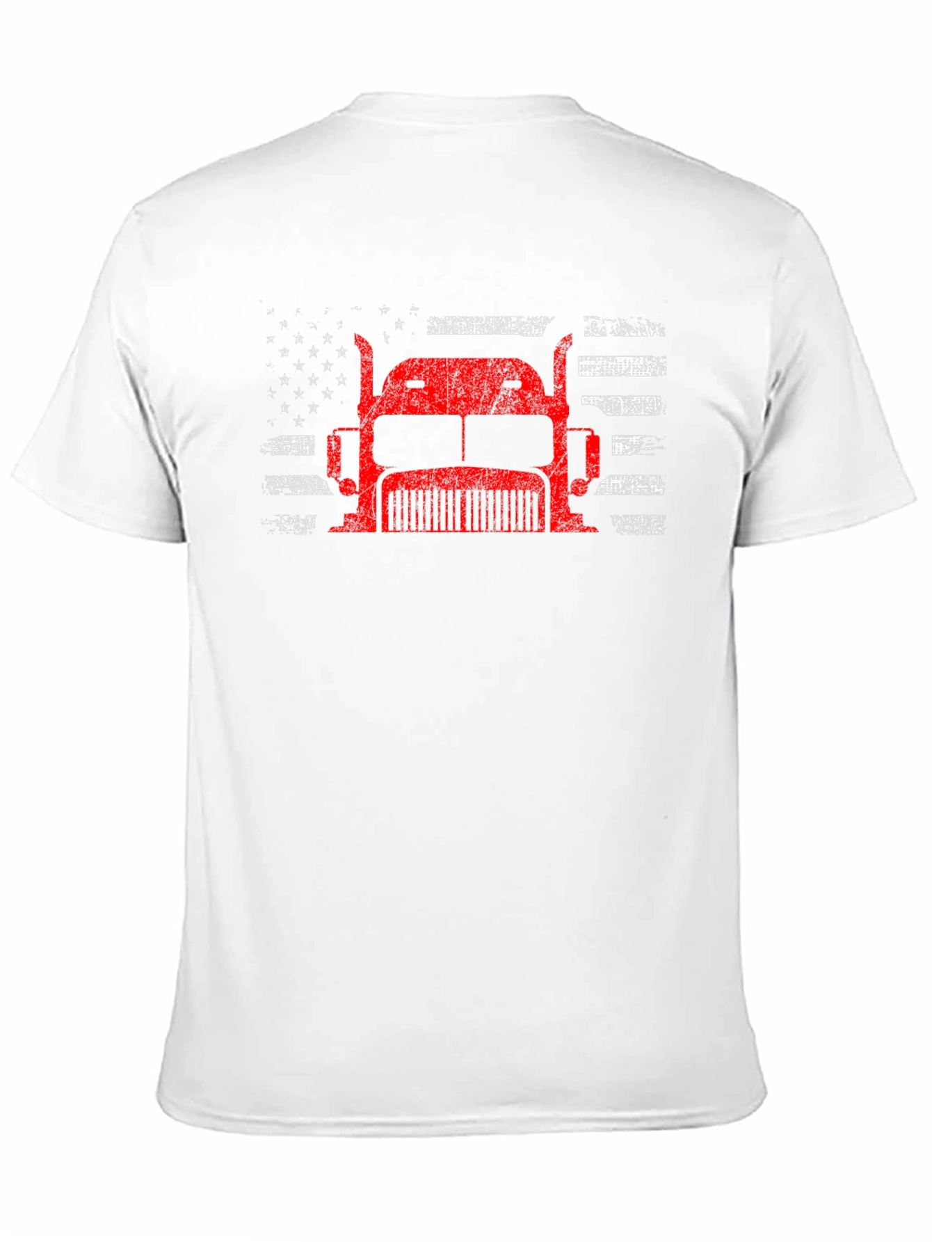 Trucker American Flag Graphic T-Shirt