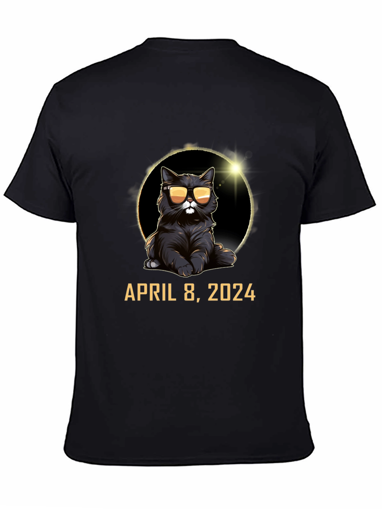 Total Solar Eclipse 2024 Cat T-Shirt