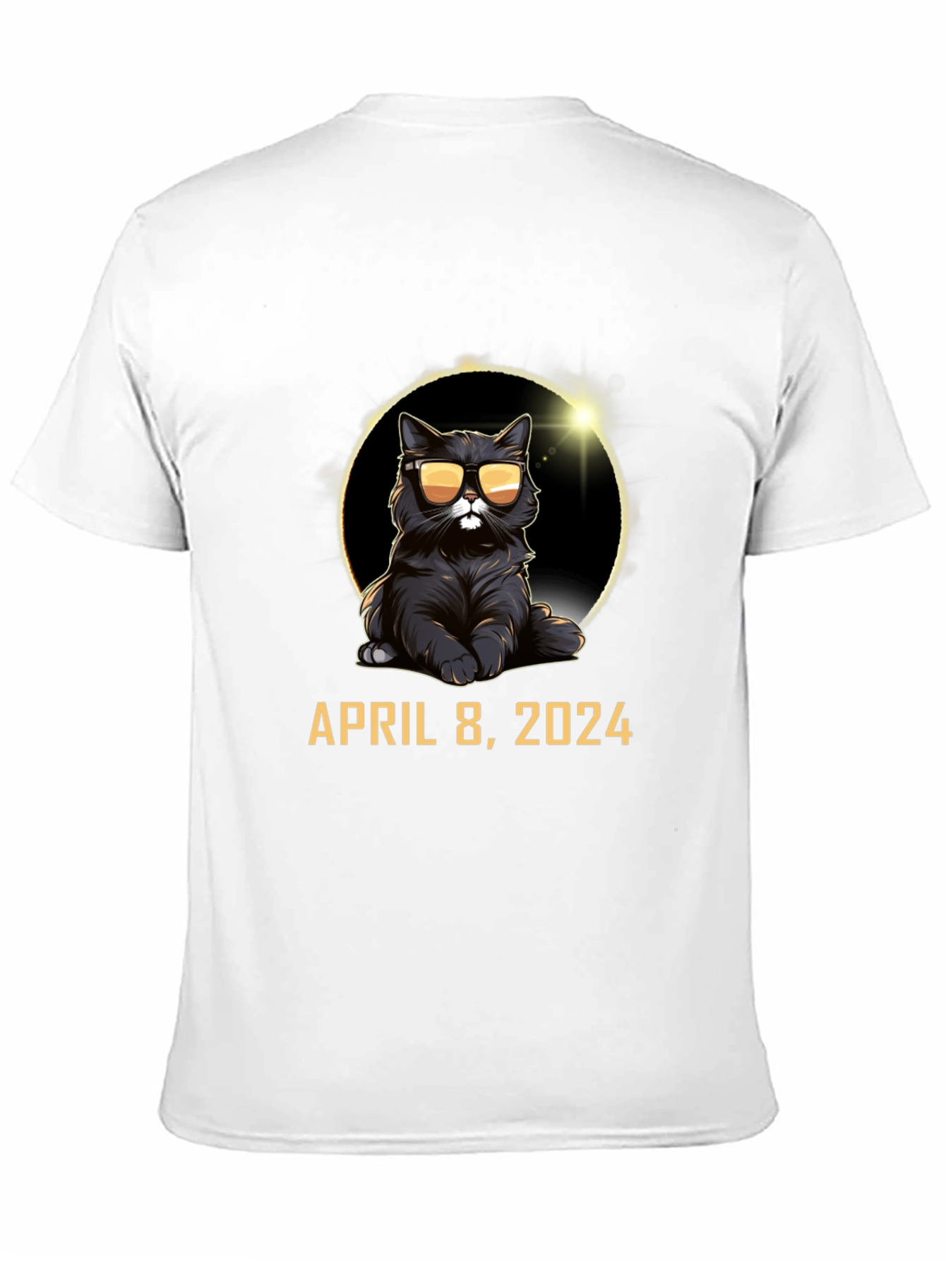 Total Solar Eclipse 2024 Cat T-Shirt