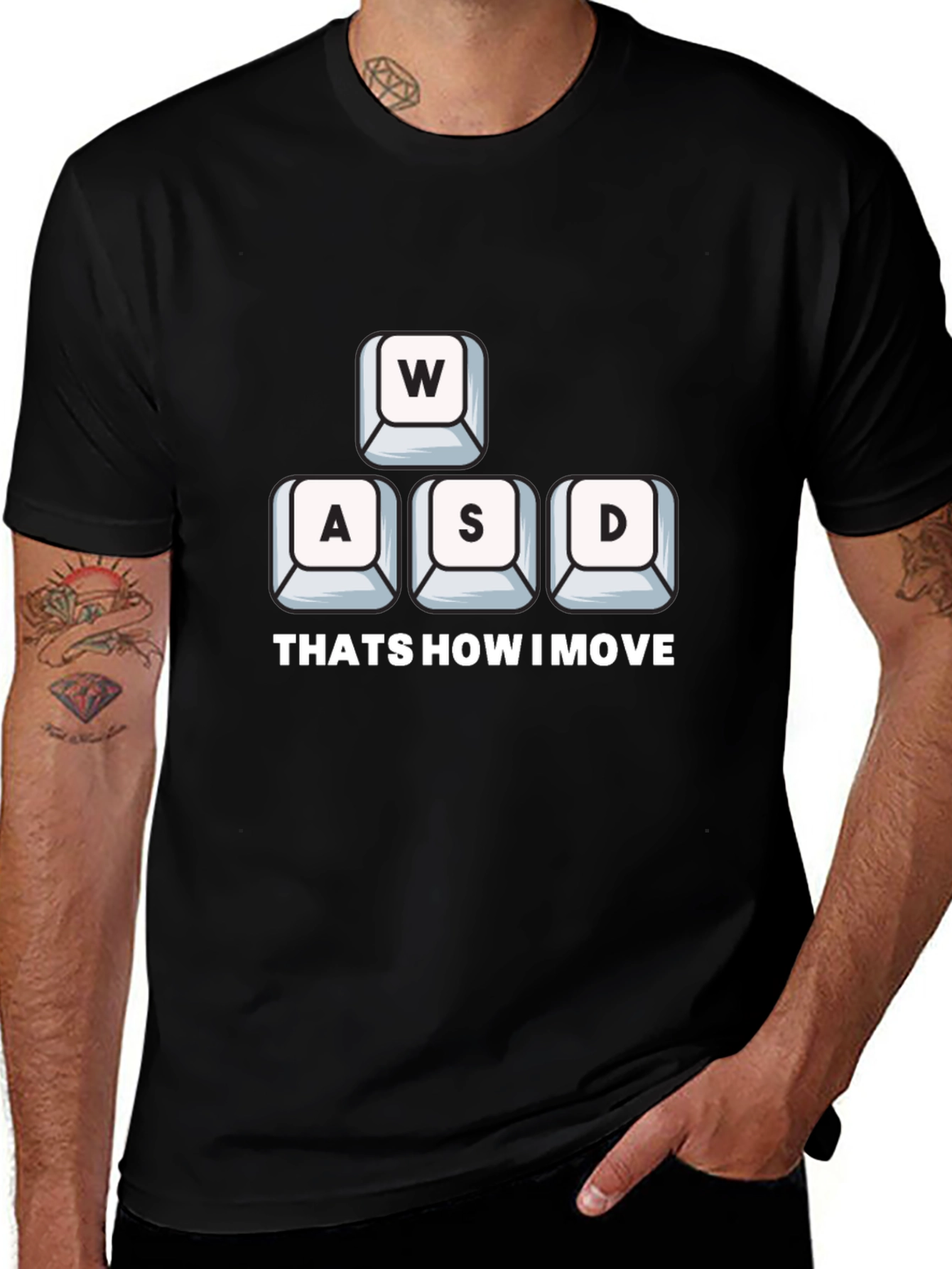 Gamer Move T-Shirt - WASD Keys Design