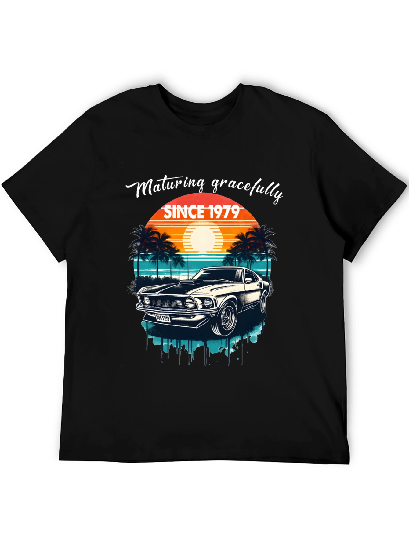 Maturing Gracefully Since 1979 Black T-Shirt