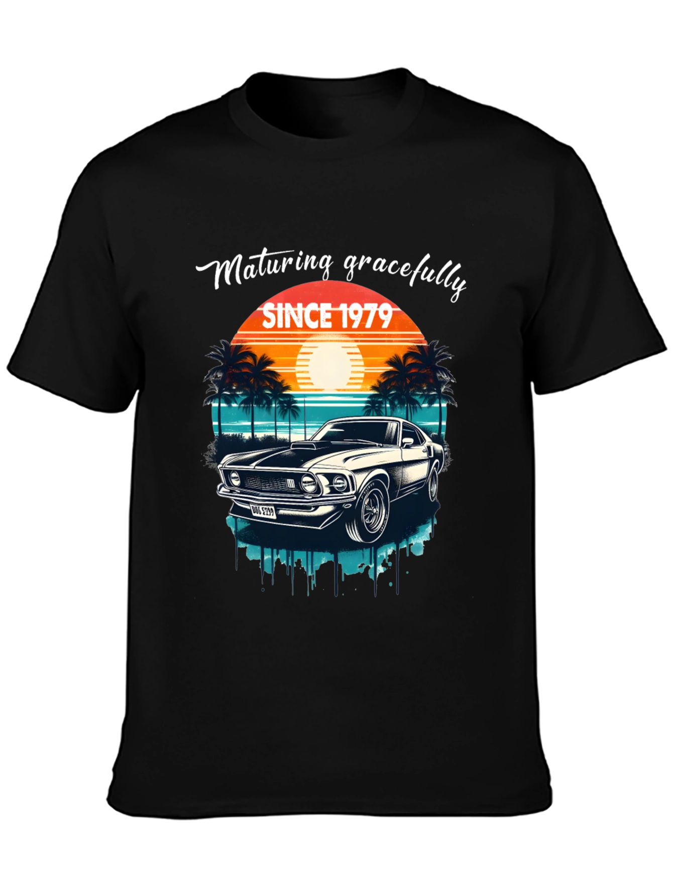 Maturing Gracefully Since 1979 Black T-Shirt