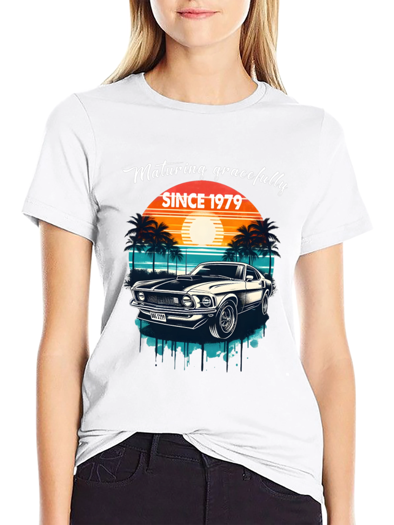 Maturing Gracefully Since 1979 Black T-Shirt