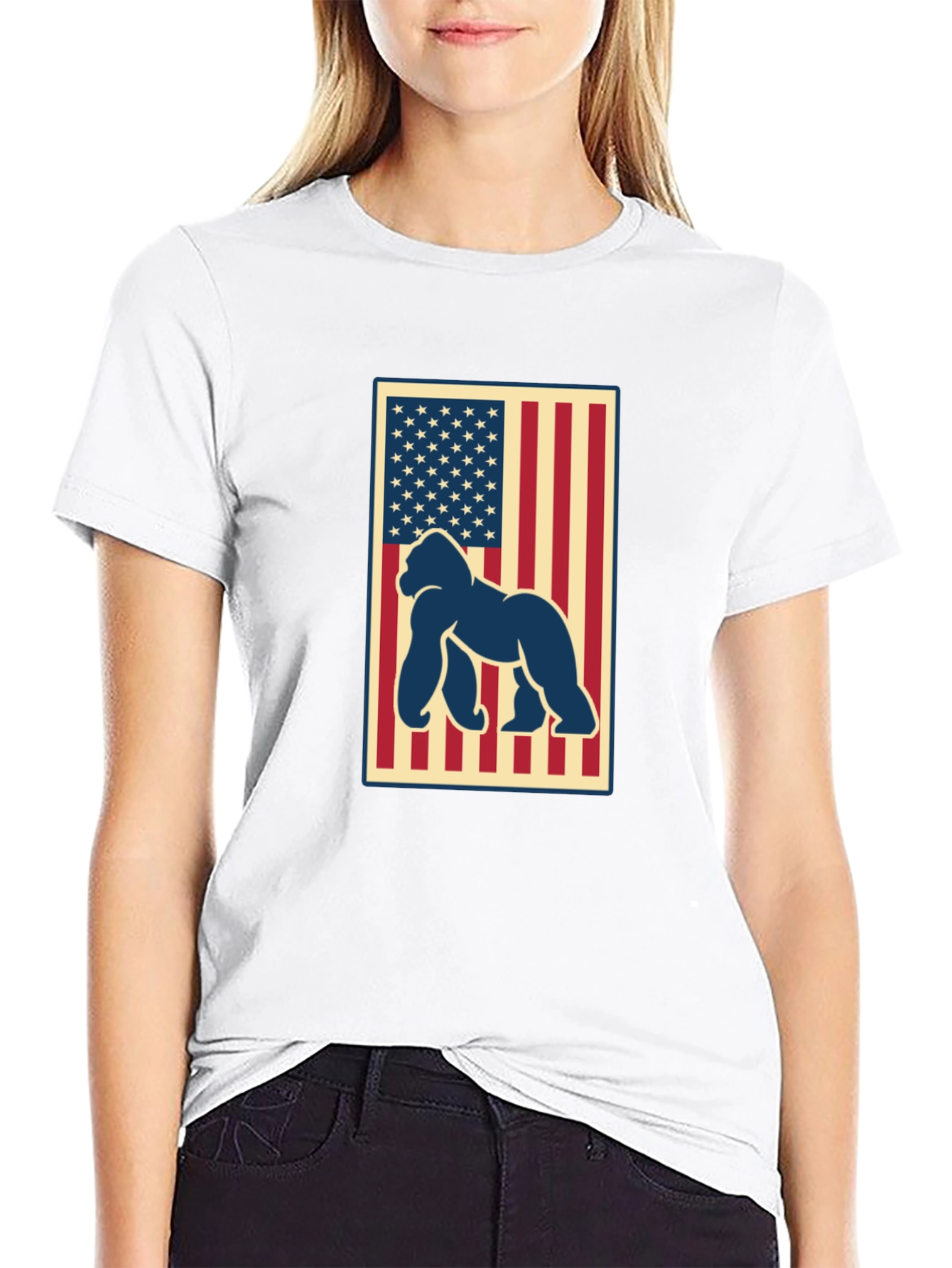 American Gorilla Patriotic Graphic Tee