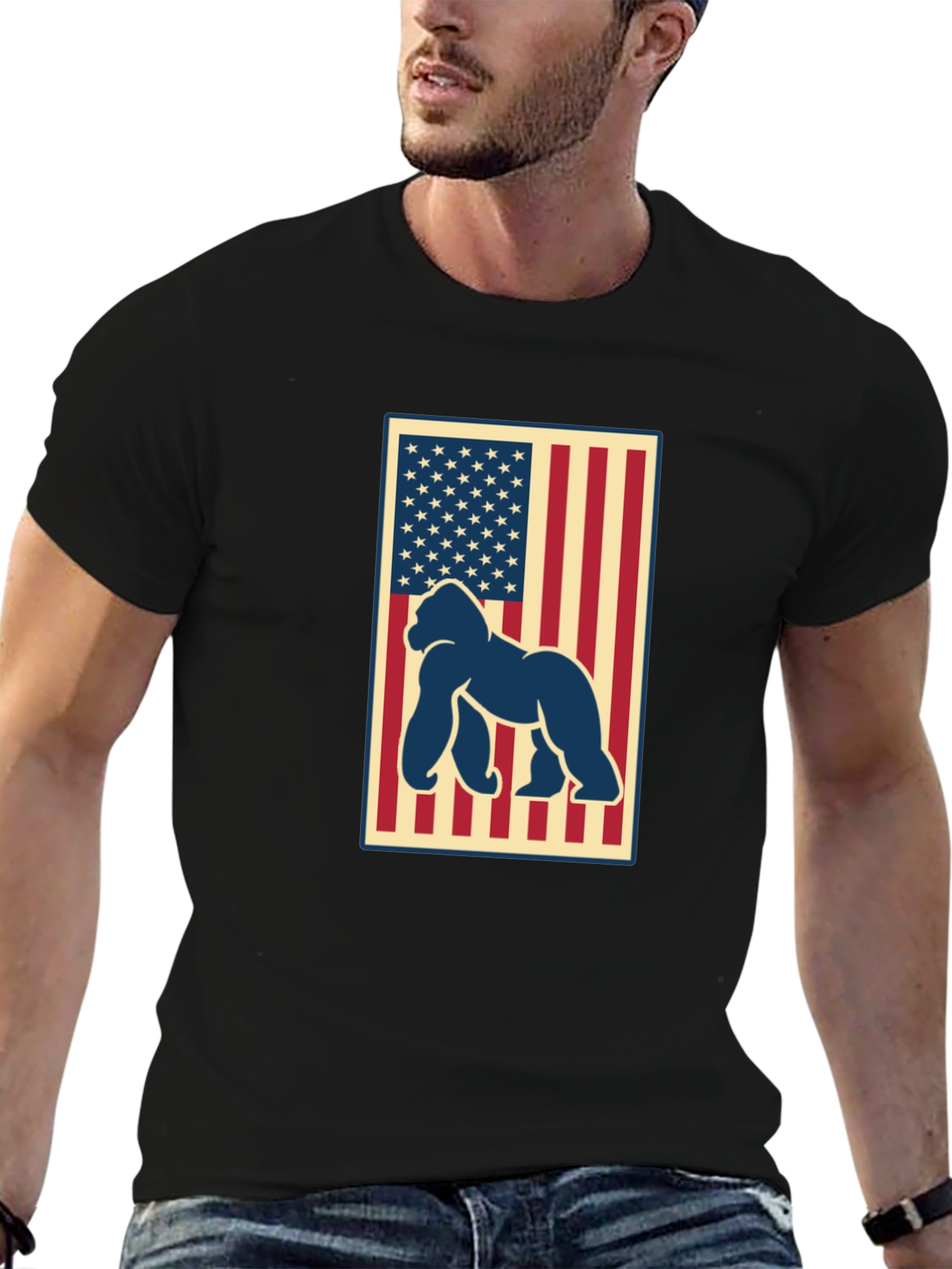 American Gorilla Patriotic Graphic Tee