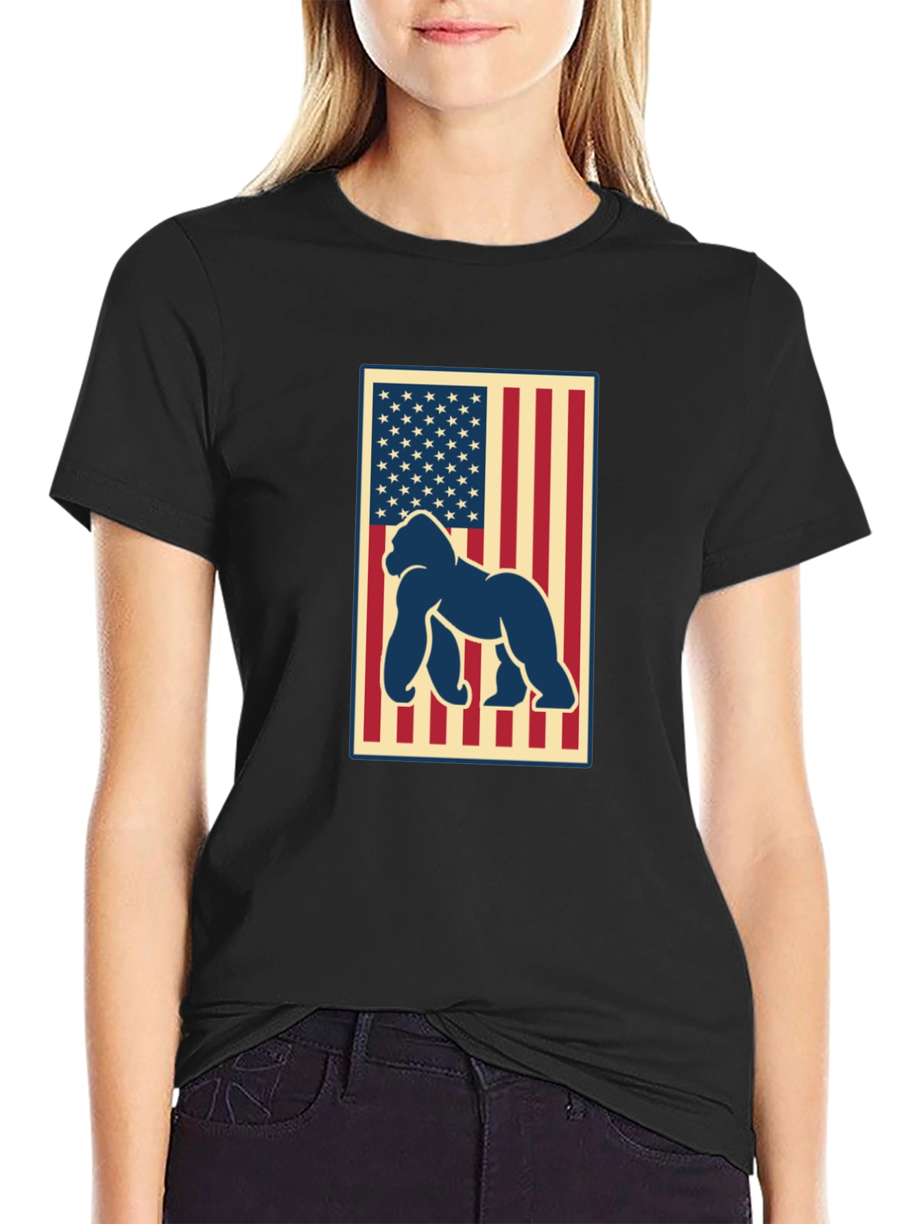 American Gorilla Patriotic Graphic Tee