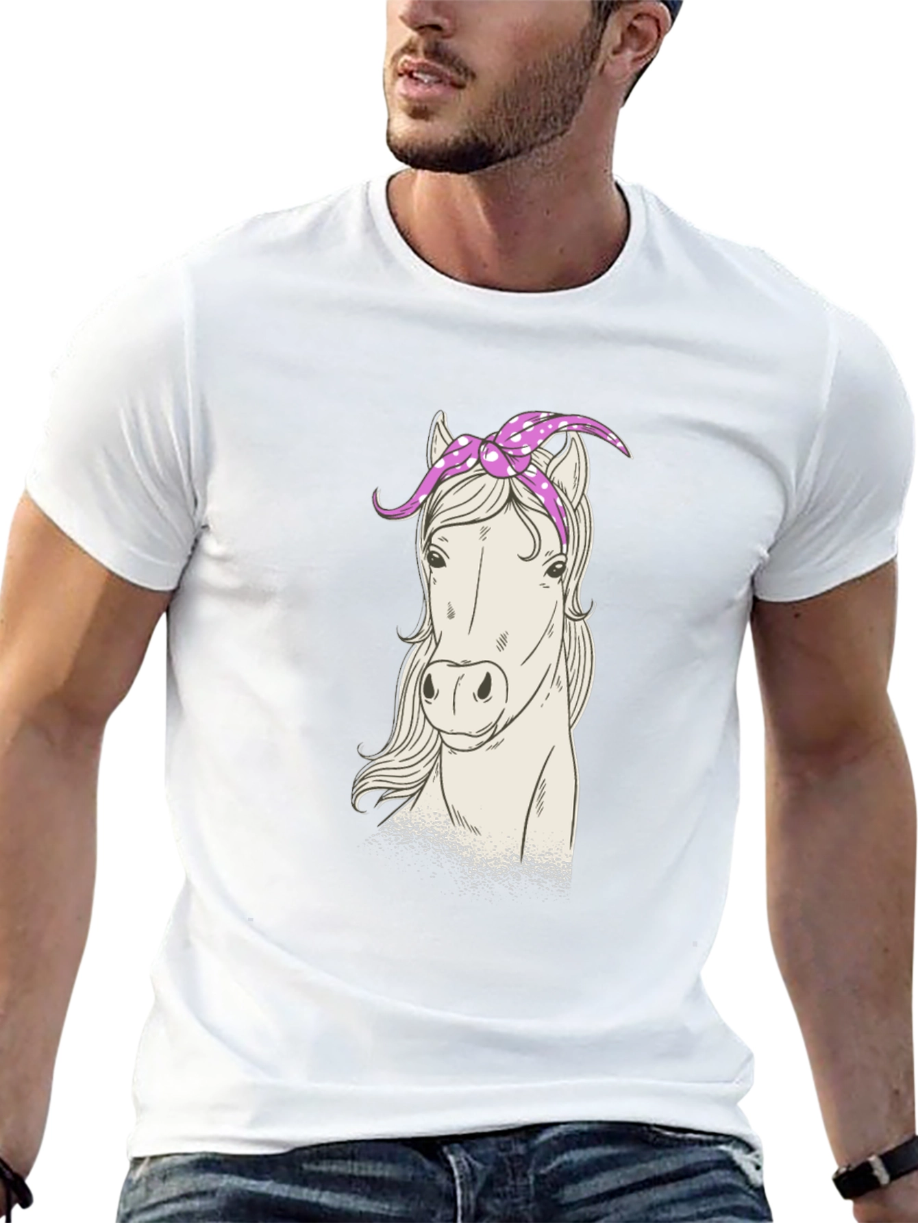 Horse with Bandana Graphic Tee
