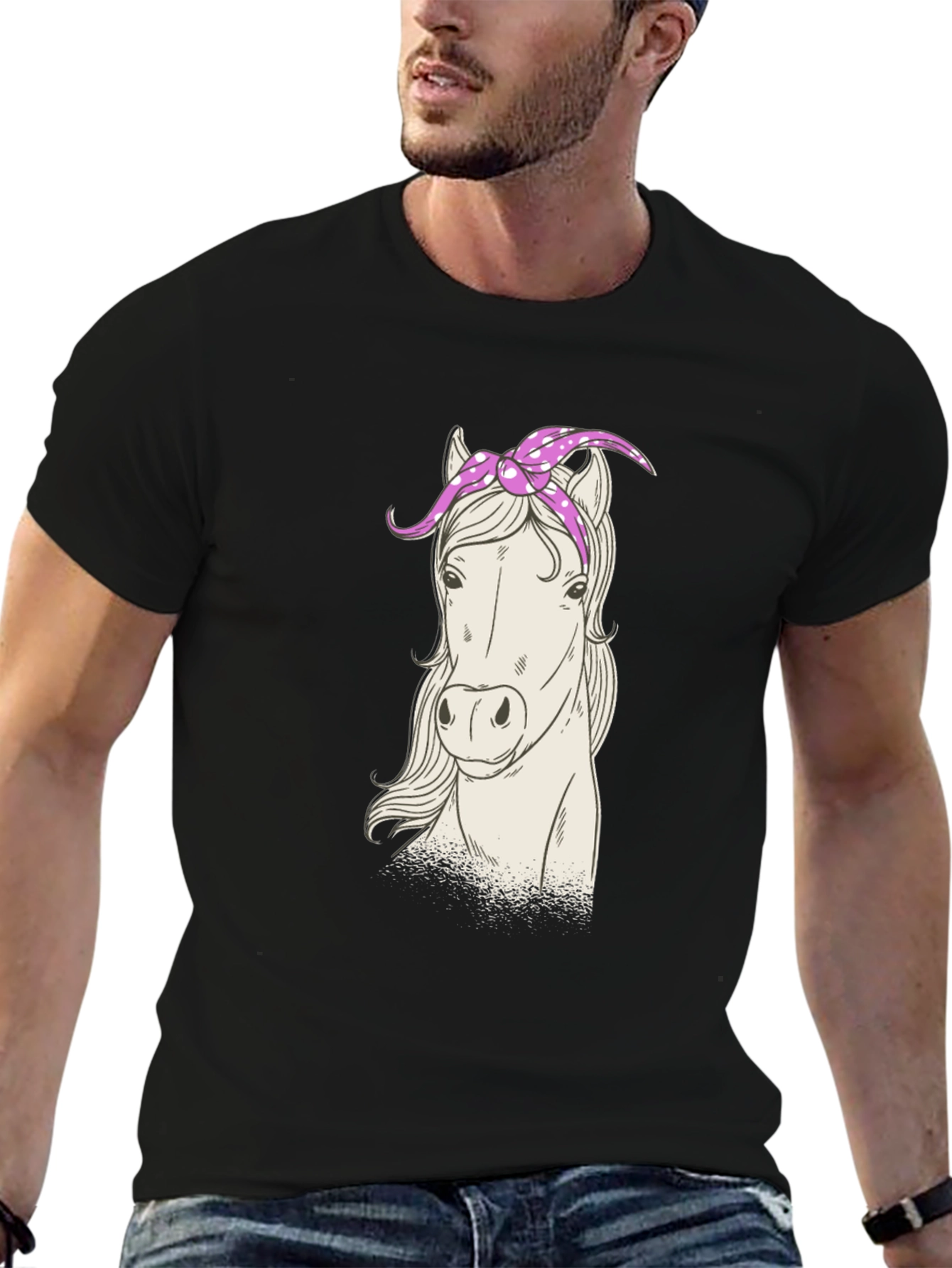Horse with Bandana Graphic Tee