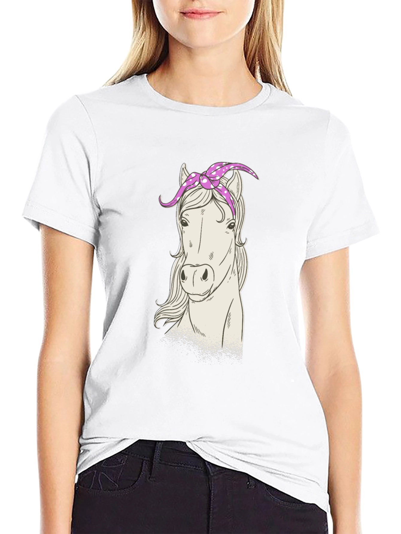 Horse with Bandana Graphic Tee