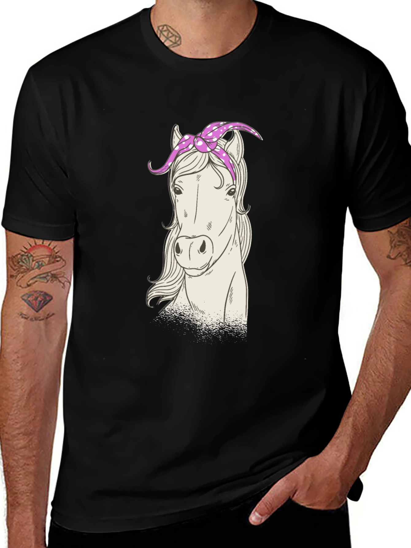 Horse with Bandana Graphic Tee