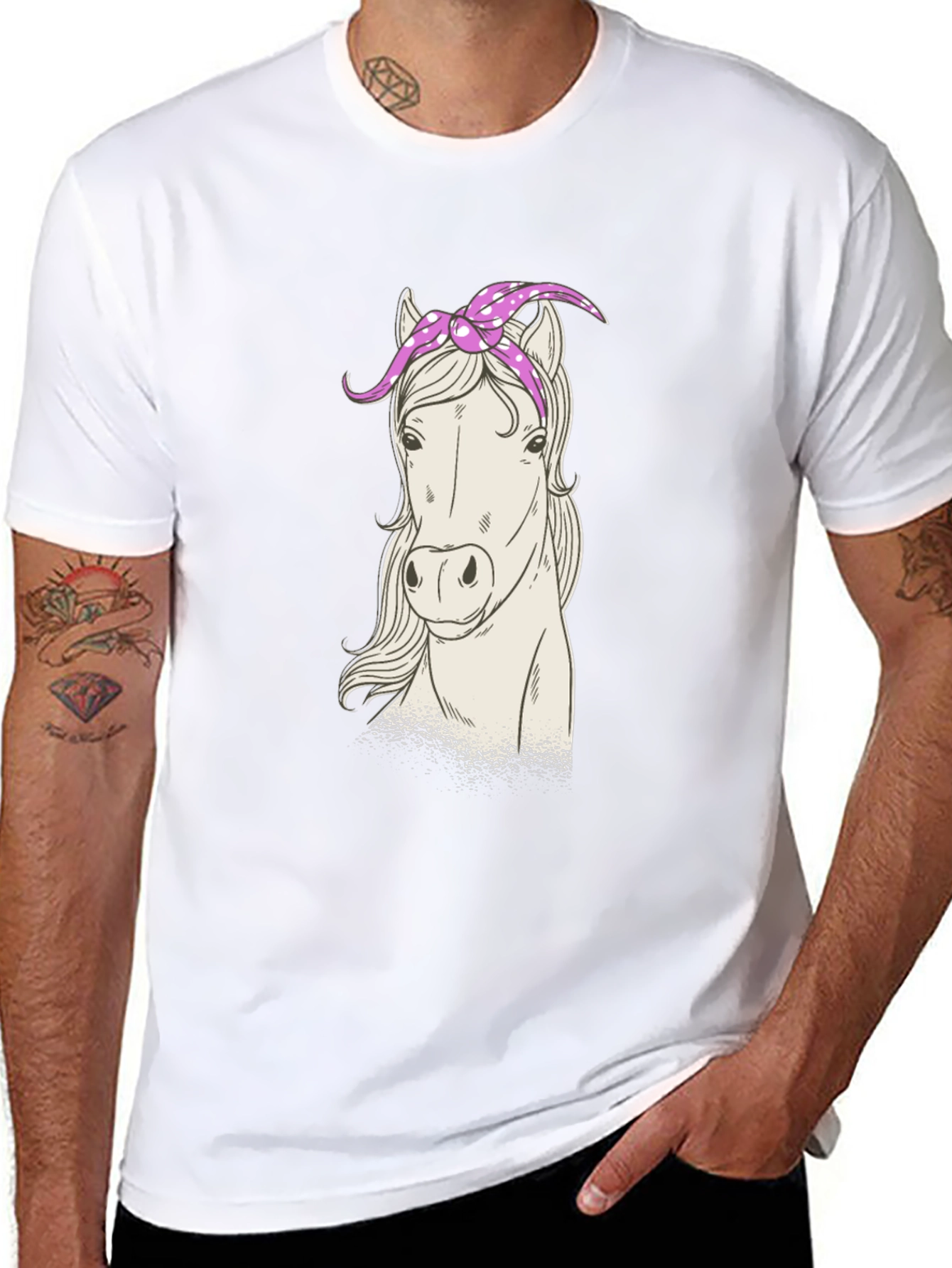 Horse with Bandana Graphic Tee