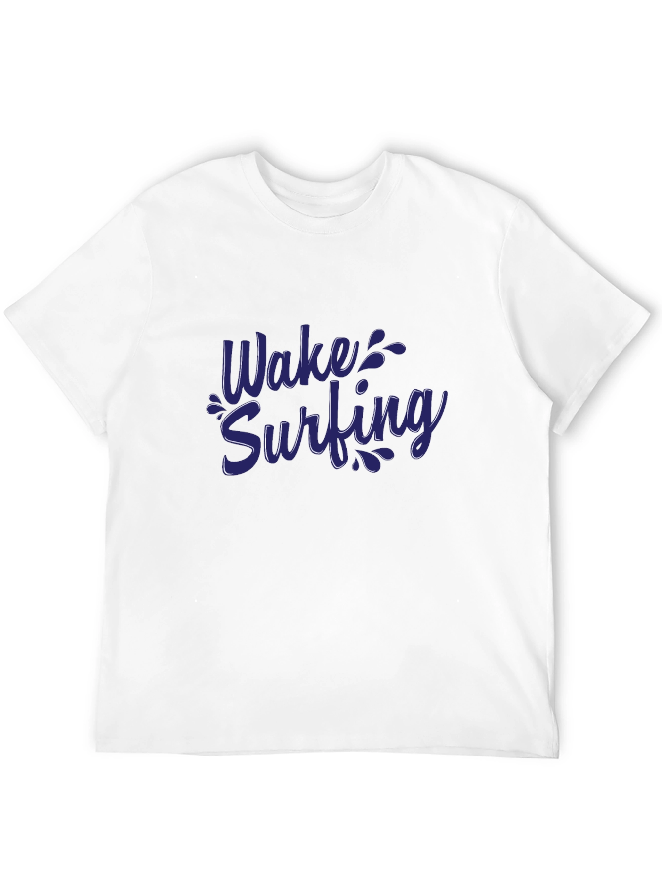 Wake Surfing Graphic Tee - Black Cotton Comfort
