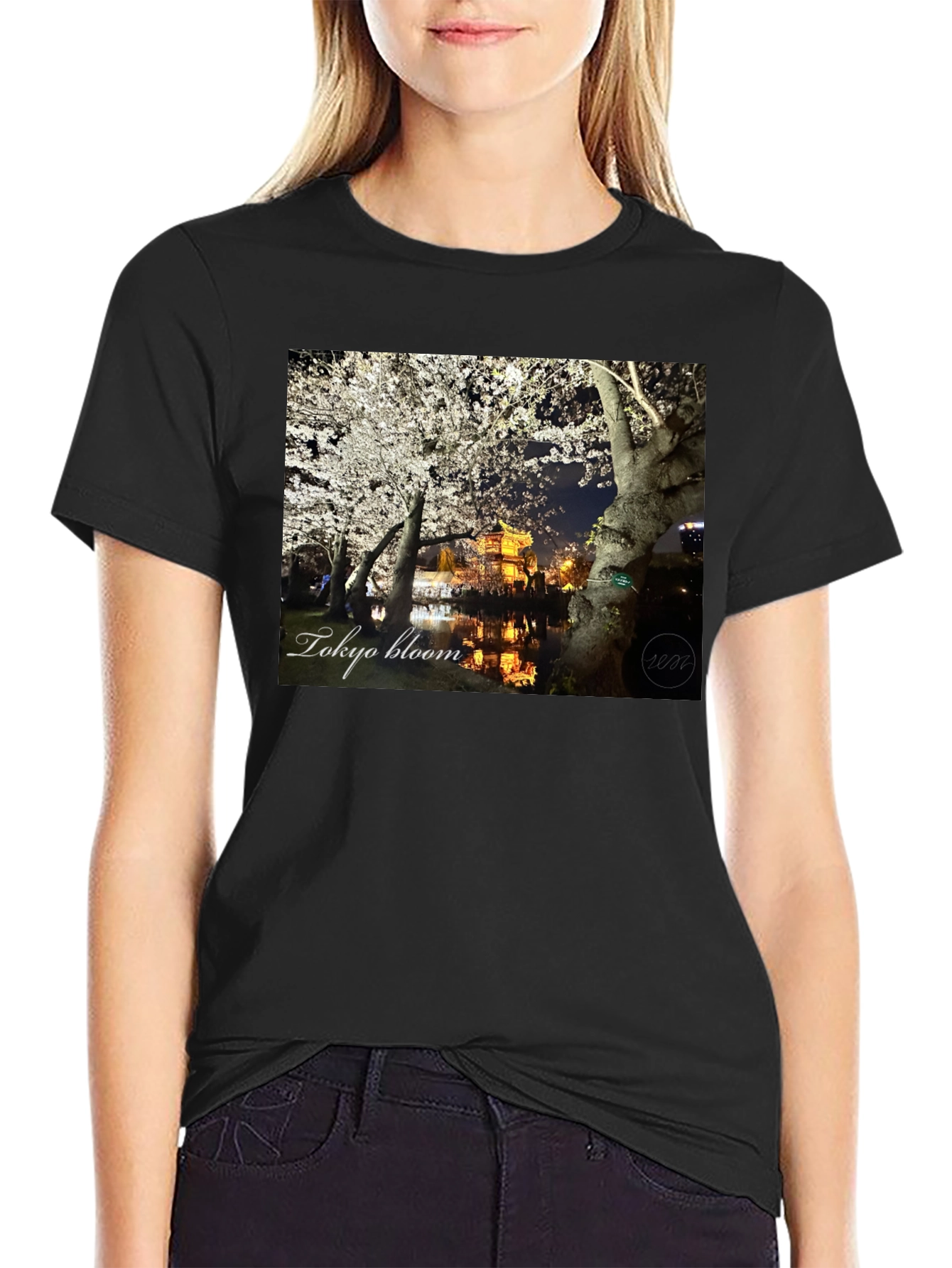 Tokyo Bloom Black T-Shirt