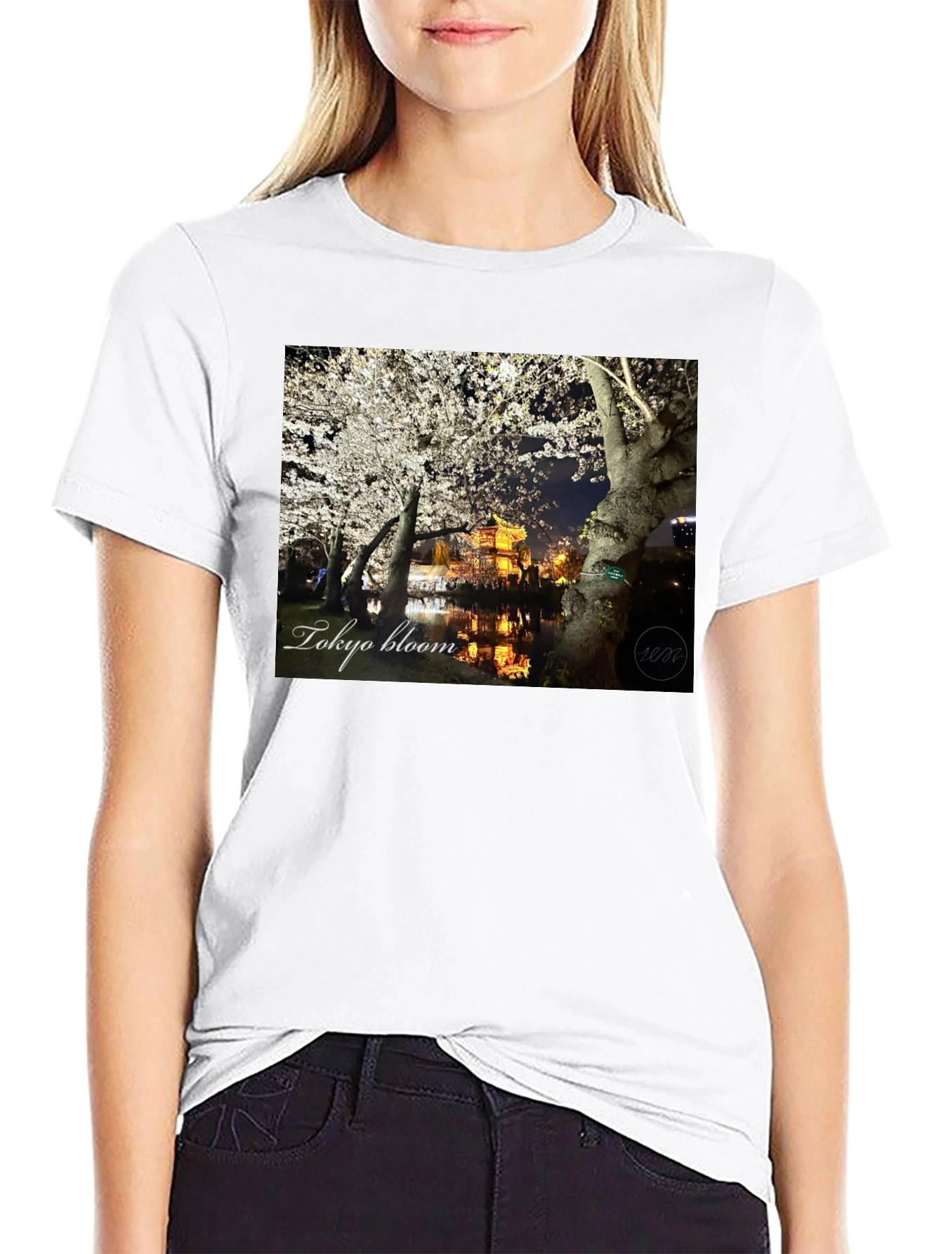 Tokyo Bloom Black T-Shirt