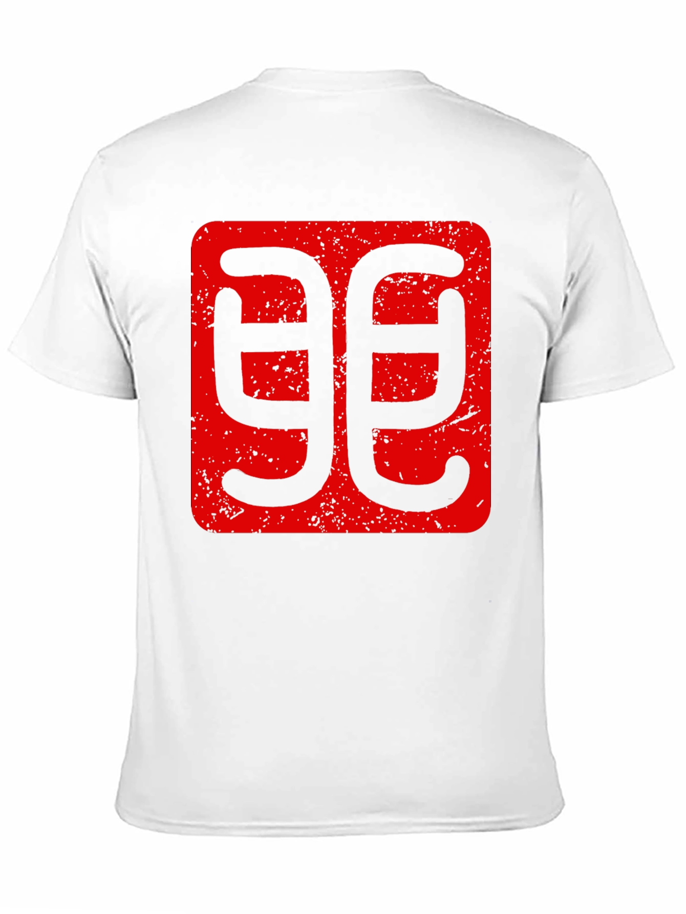 Geometric Red Graphic Print Black T-Shirt