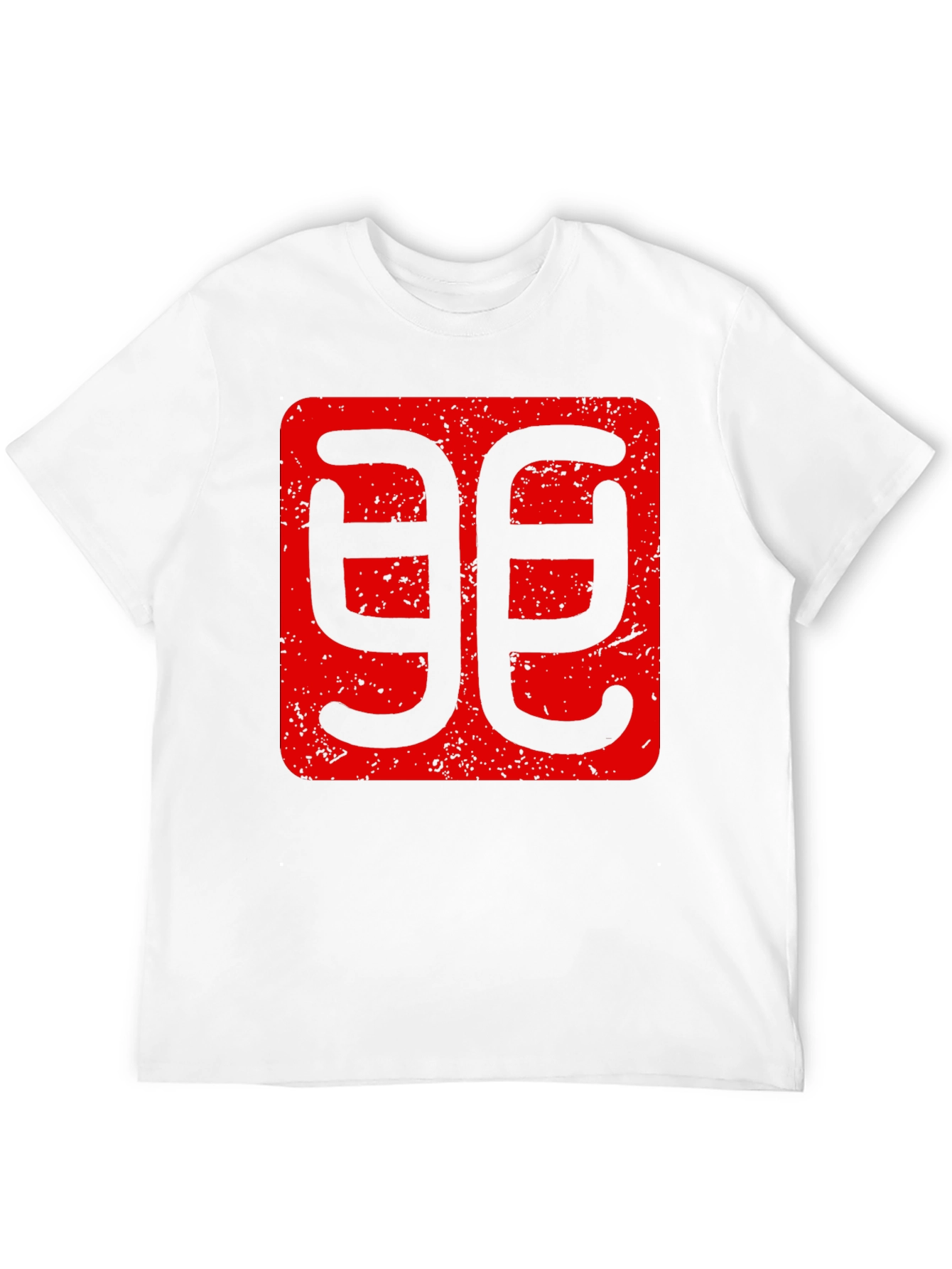 Geometric Red Graphic Print Black T-Shirt