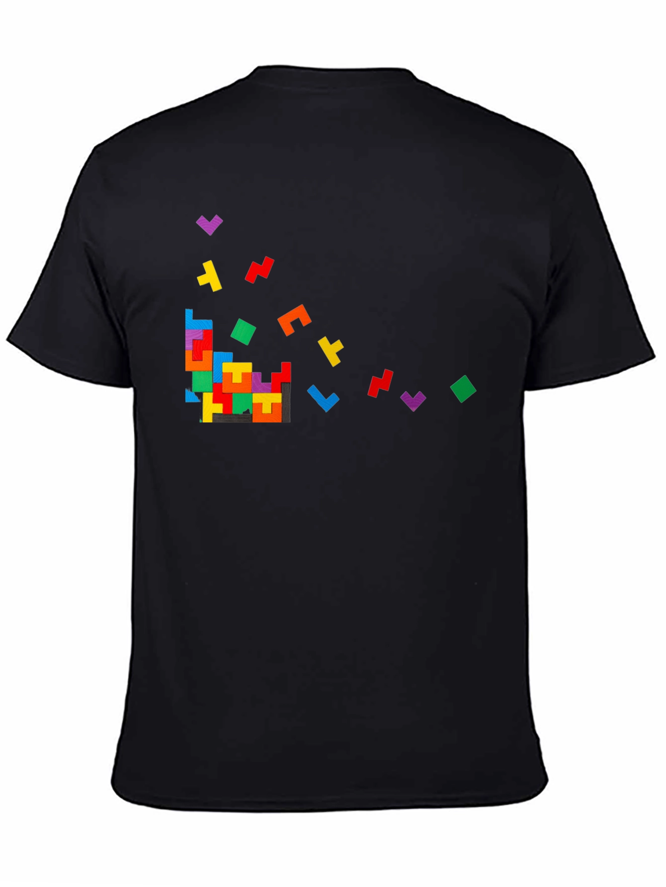 Tetris Inspired Black T-Shirt