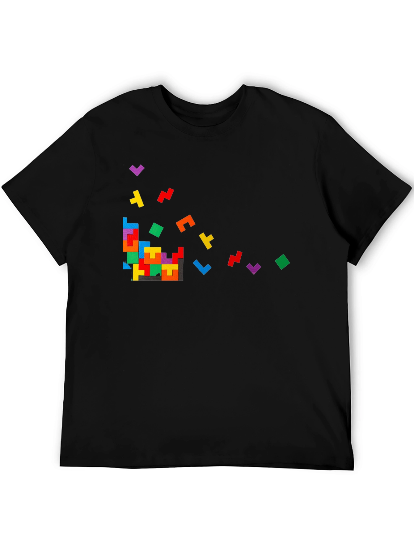 Tetris Inspired Black T-Shirt