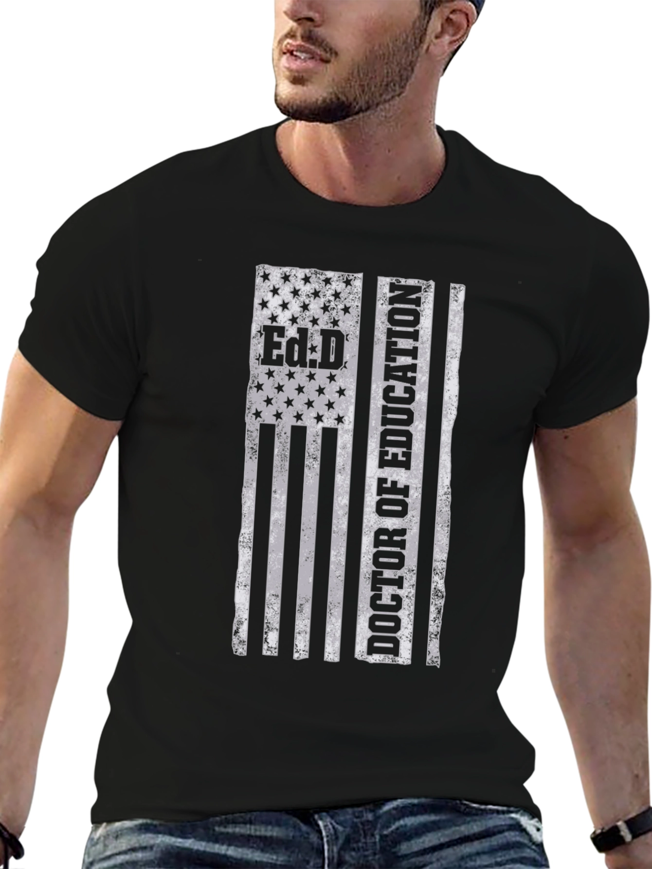 Ed.D. Doctor of Education American Flag T-Shirt