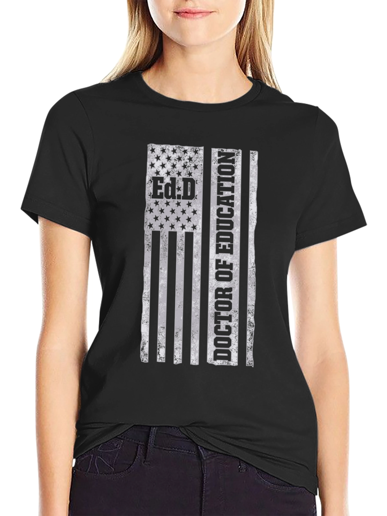 Ed.D. Doctor of Education American Flag T-Shirt
