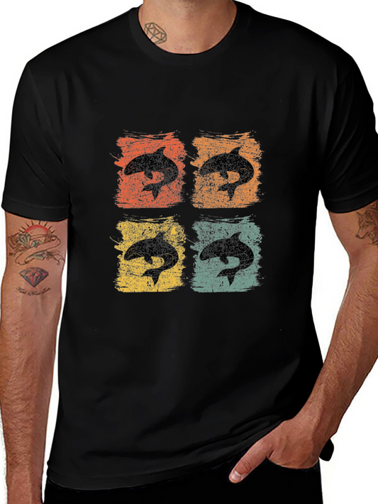 Retro Orca Whale T-Shirt