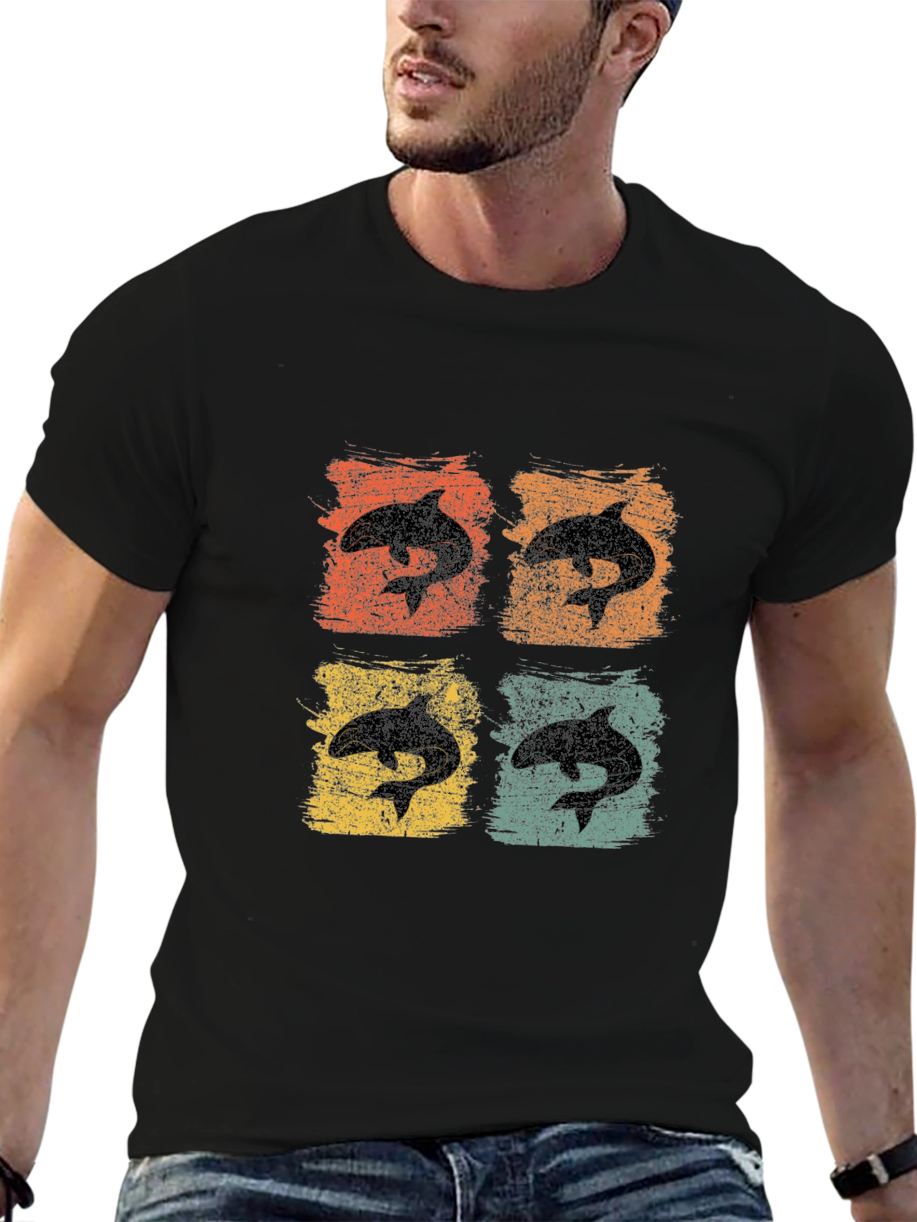 Retro Orca Whale T-Shirt