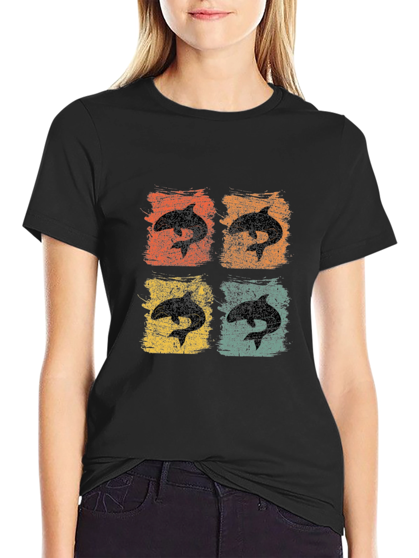 Retro Orca Whale T-Shirt