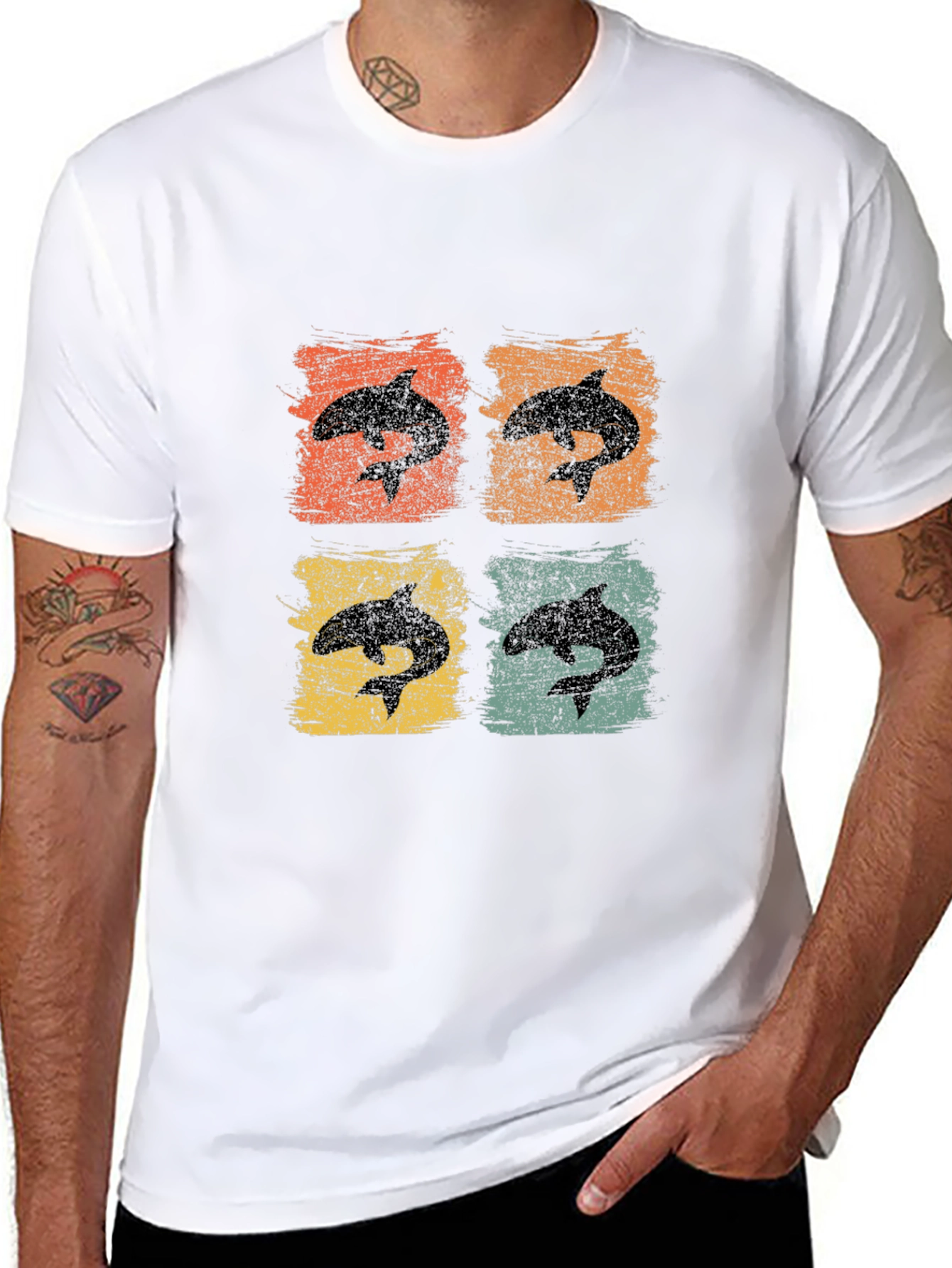 Retro Orca Whale T-Shirt