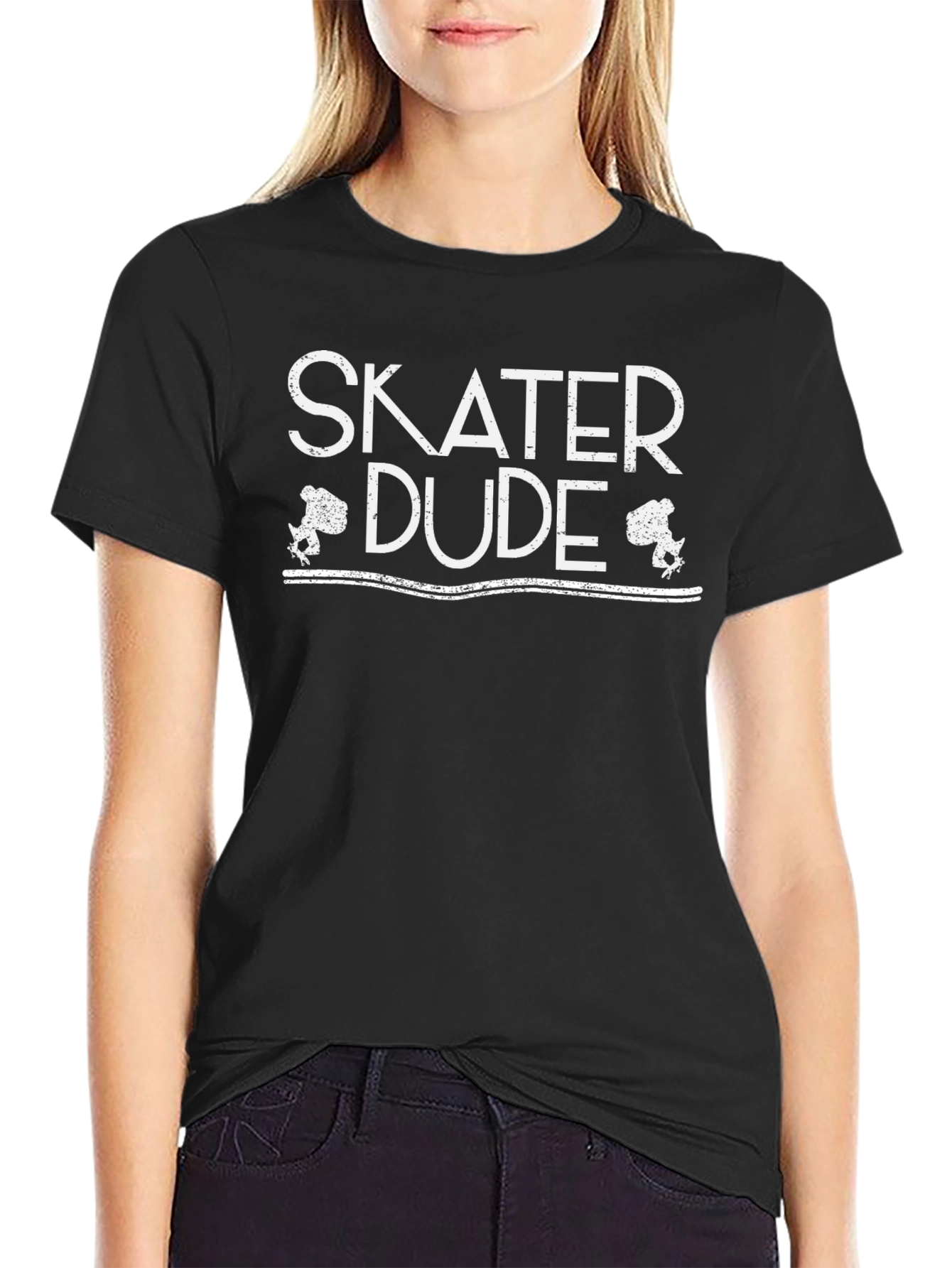 Skater Dude Graphic Tee - Cool Black T-Shirt