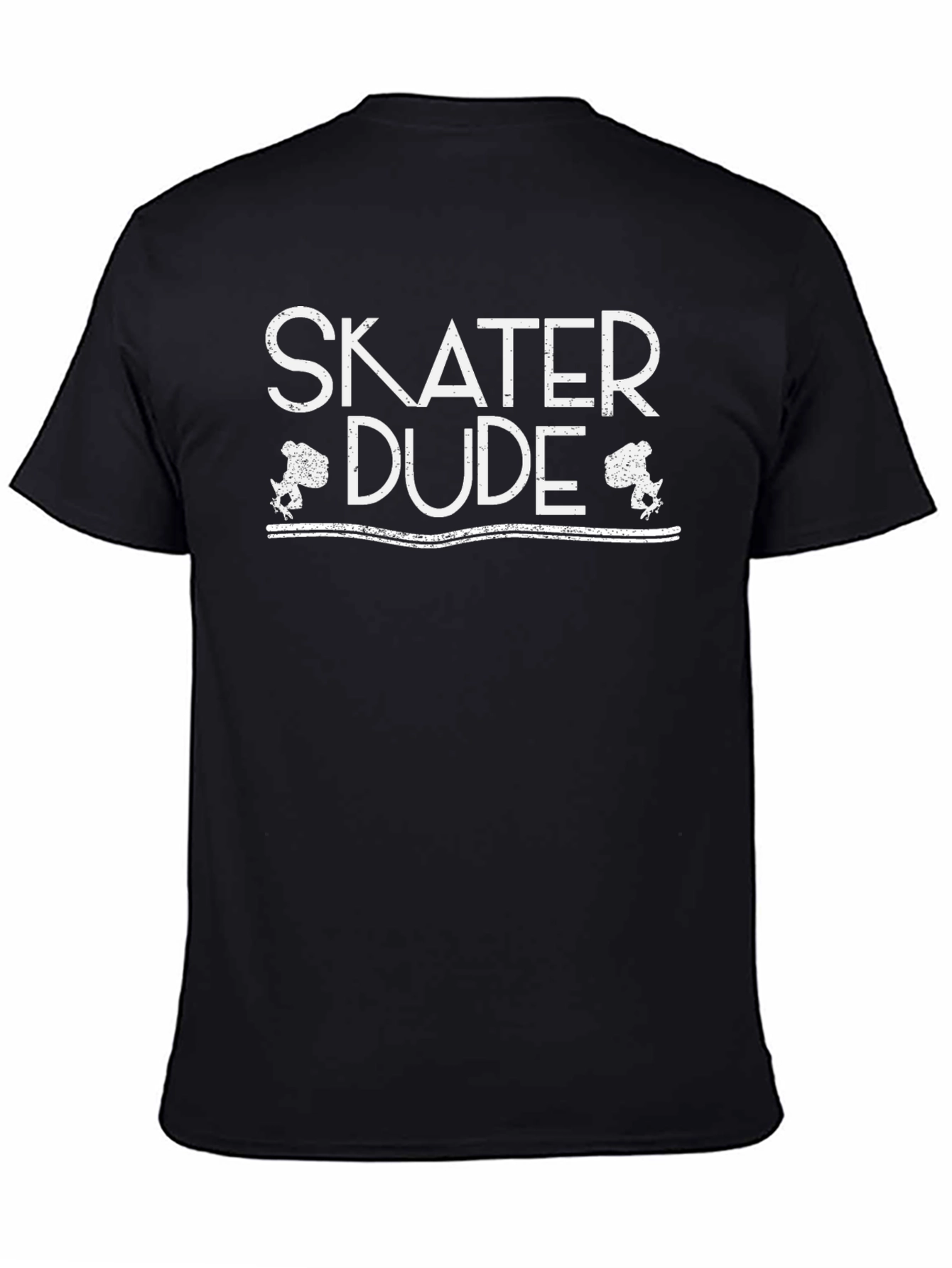 Skater Dude Graphic Tee - Cool Black T-Shirt