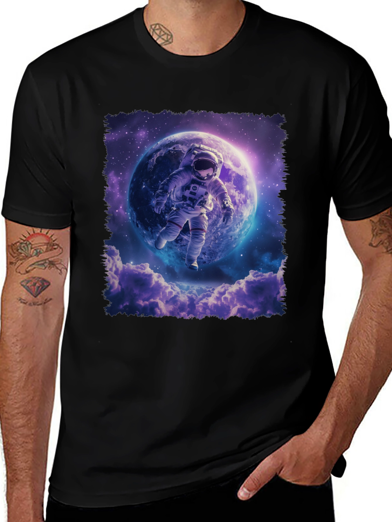 Astronaut in Space Graphic T-Shirt