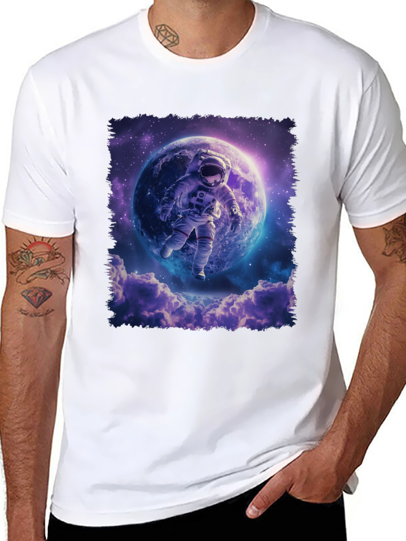 Astronaut in Space Graphic T-Shirt