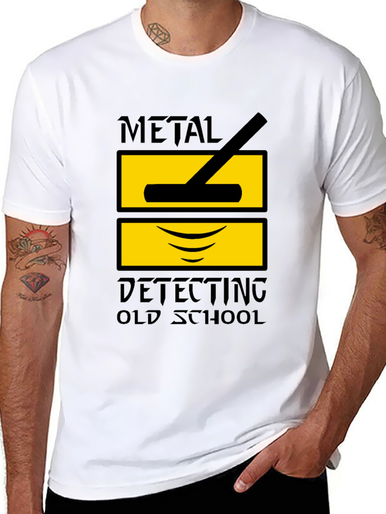 Metal Detecting Old School Graphic T-Shirt