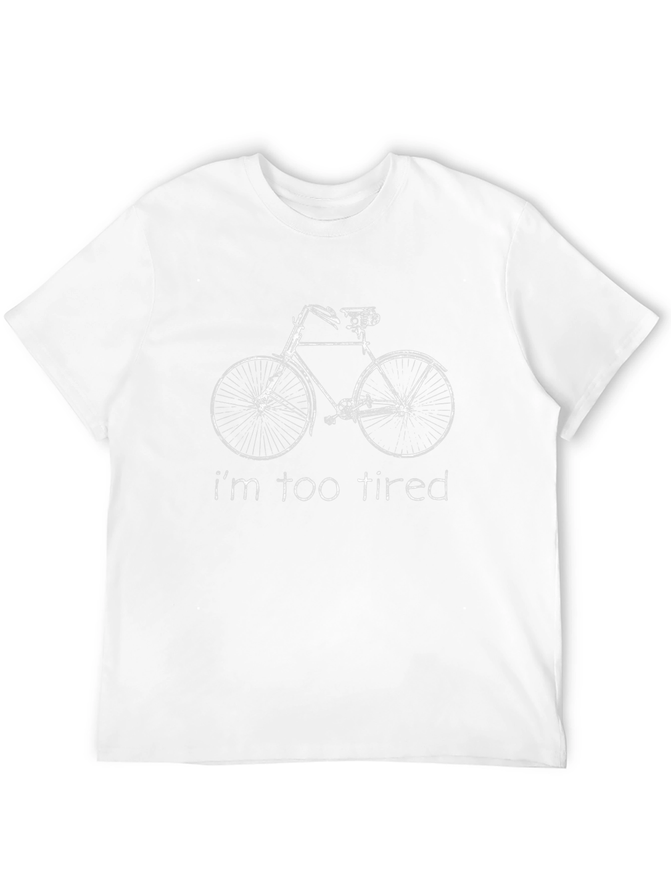 Im Too Tired Bicycle Graphic Tee - Black