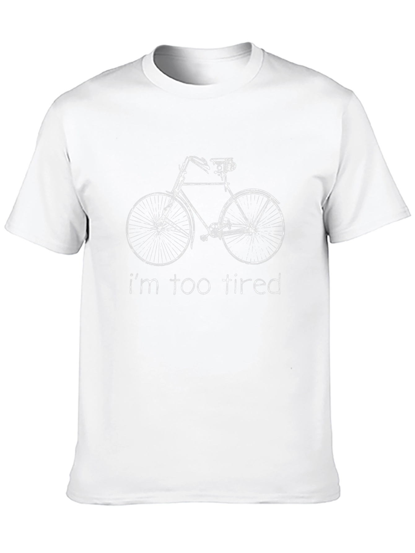 Im Too Tired Bicycle Graphic Tee - Black